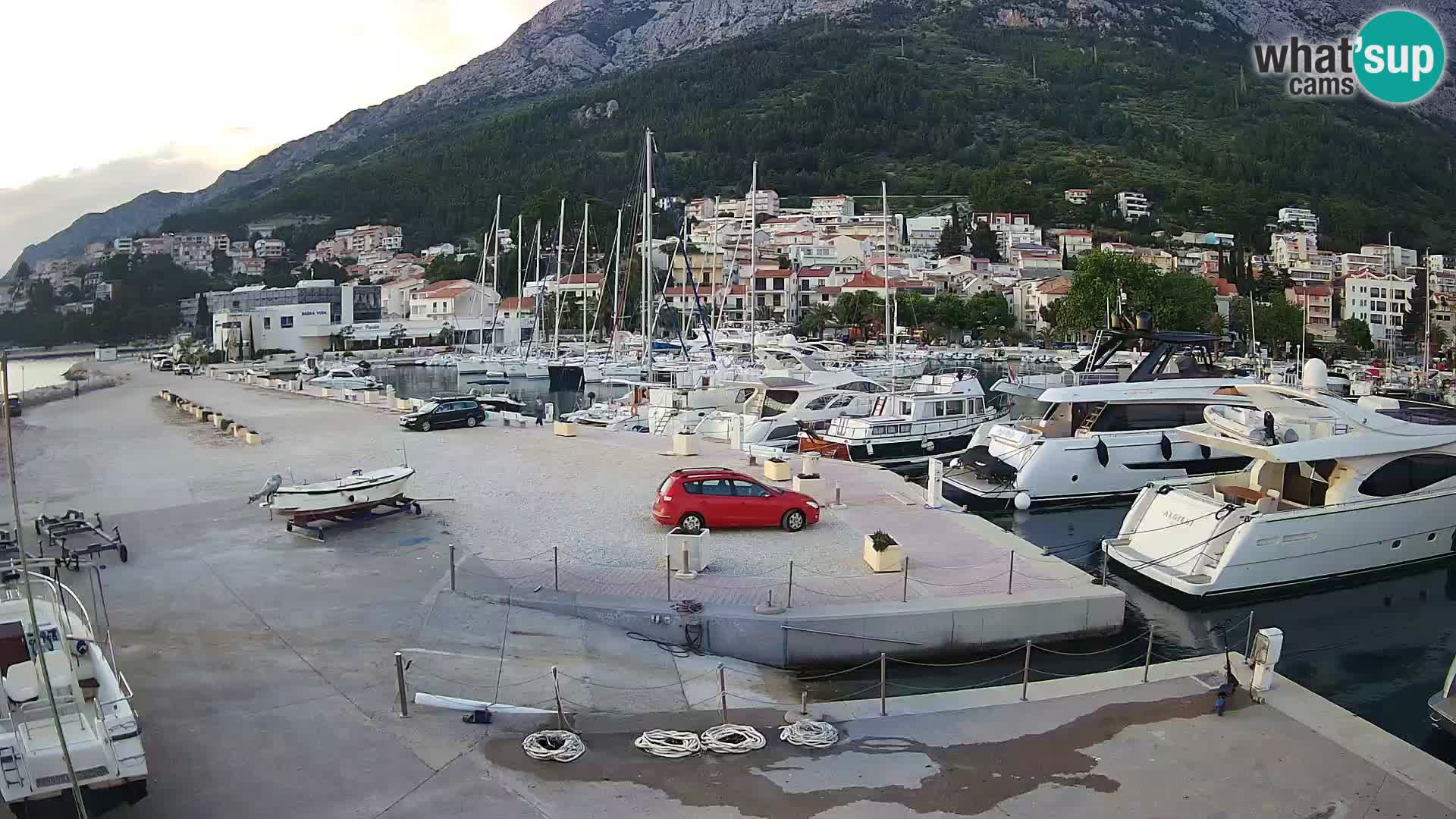 Webcam Live – Panorama di Baška Voda e delle montagne Biokovo