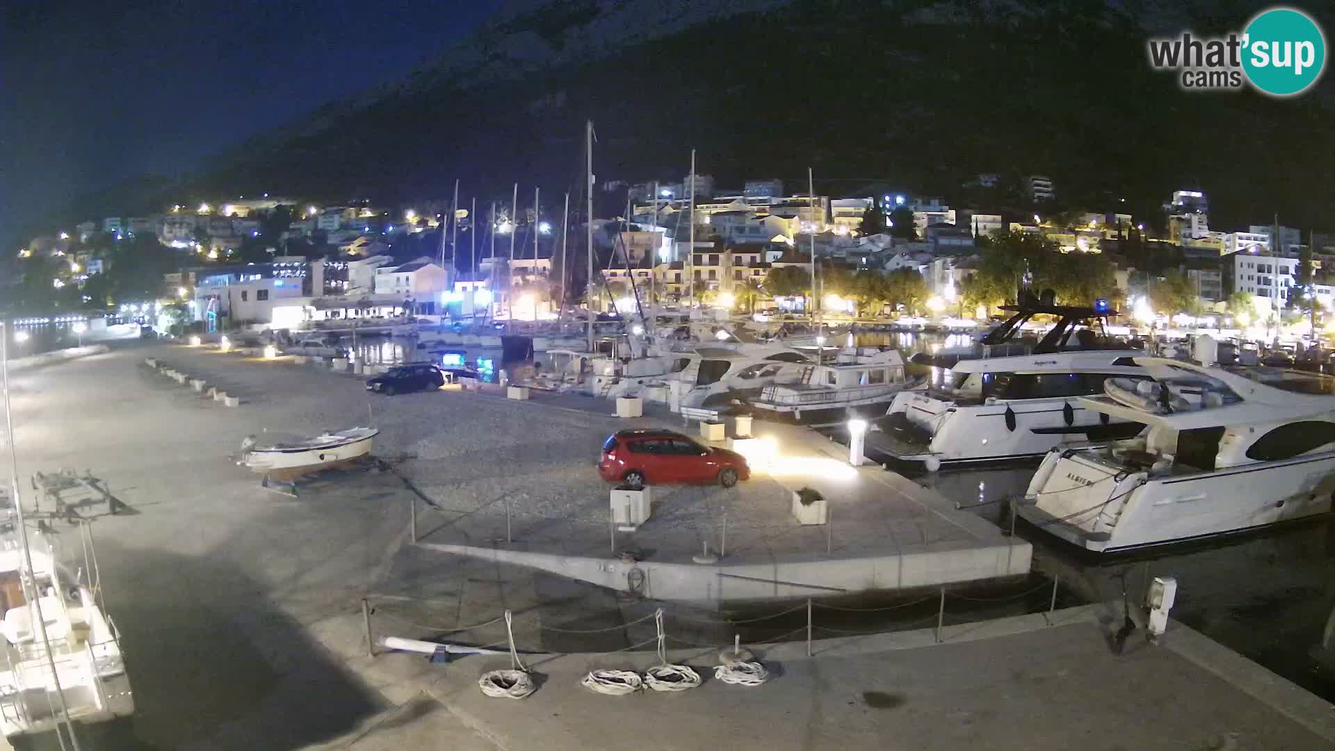 Webcam Baška Voda – Marina – Stadt und Gebirge Biokovo