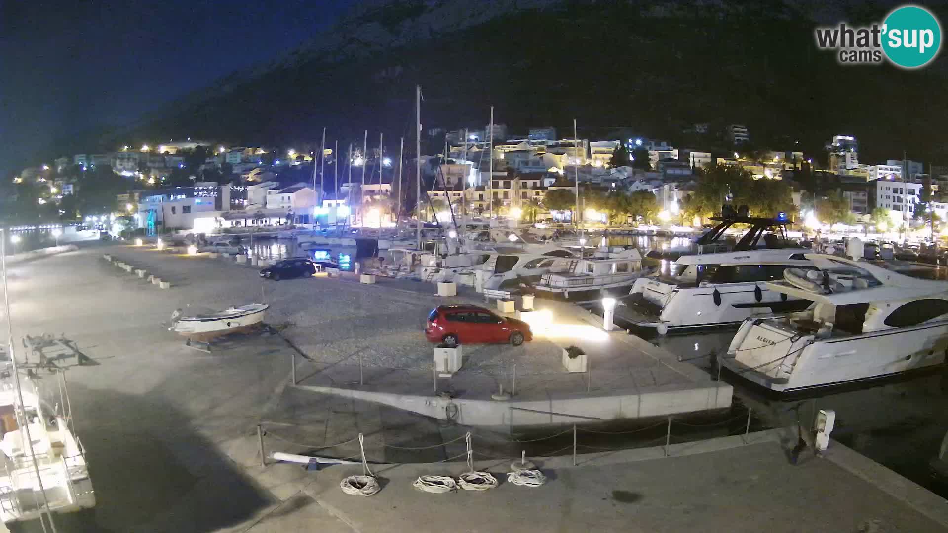 Webcam Live – View of Baška Voda and Biokovo mountain