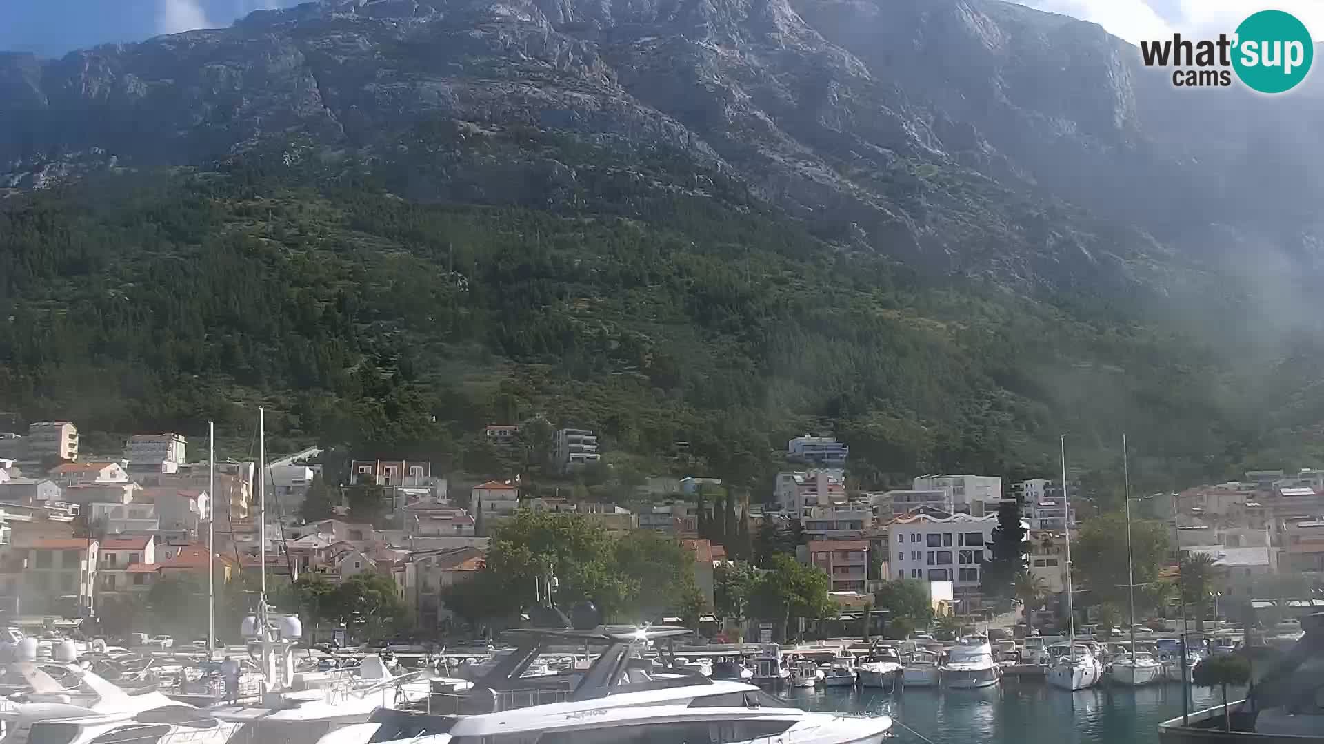 Webcam Baška Voda – Marina – Stadt und Gebirge Biokovo