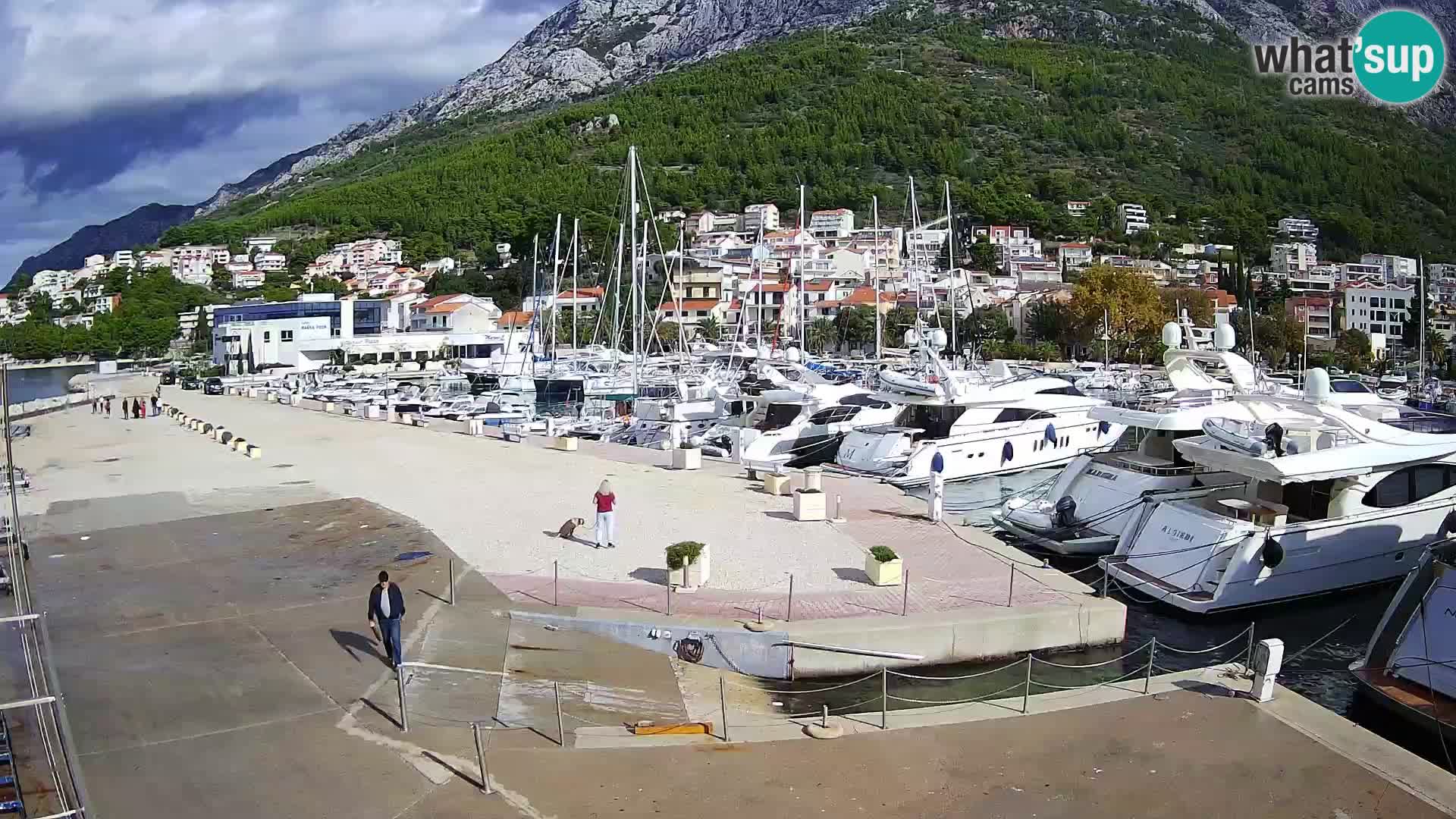 Webcam Baška Voda – Marina – Stadt und Gebirge Biokovo