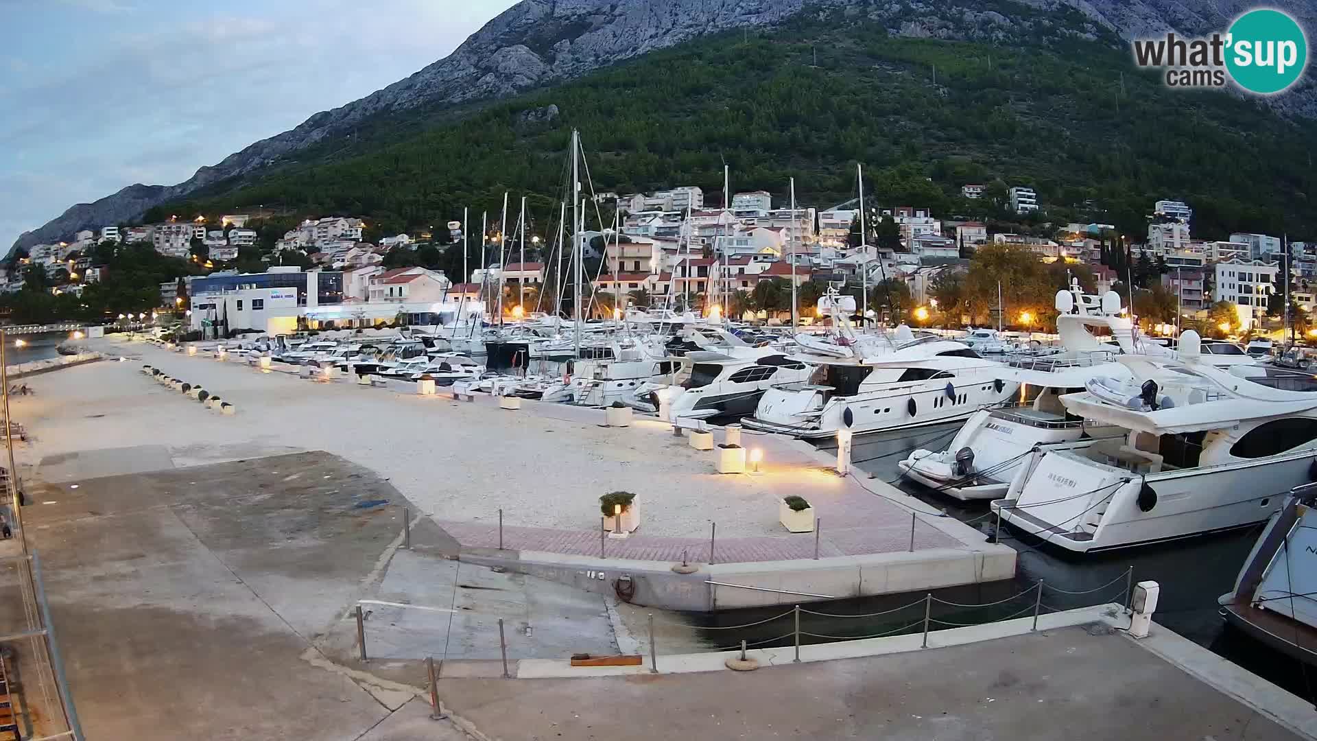 Webcam Live – View of Baška Voda and Biokovo mountain