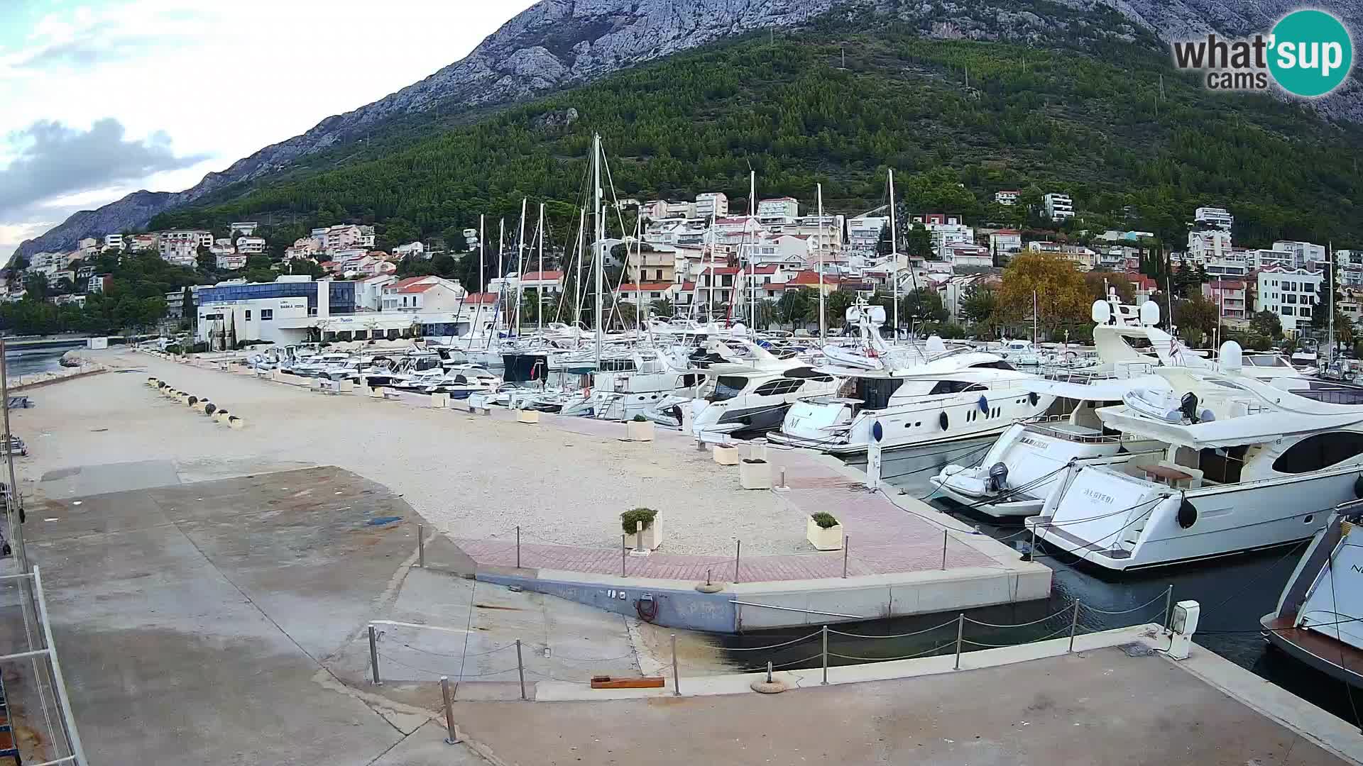 Webcam Live – Panorama di Baška Voda e delle montagne Biokovo