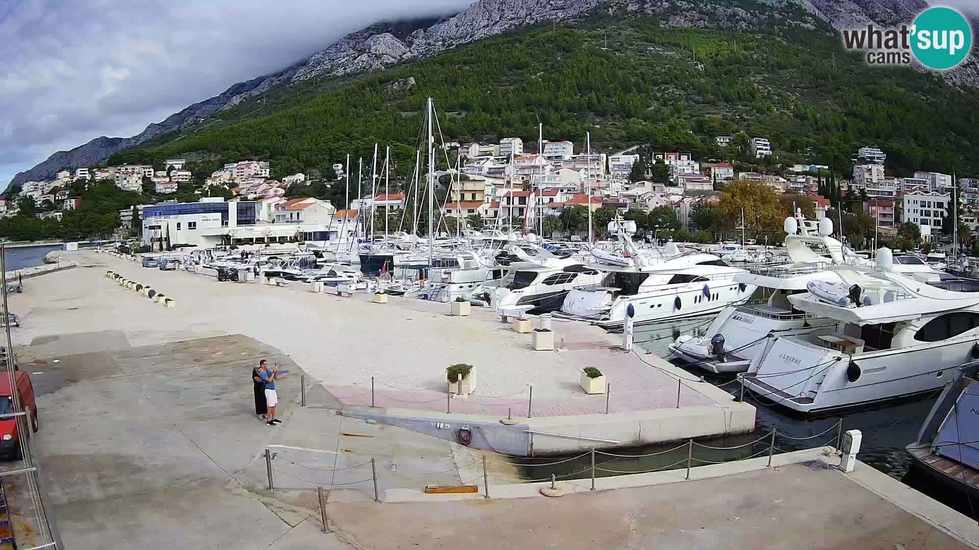 Webcam Live – View of Baška Voda and Biokovo mountain