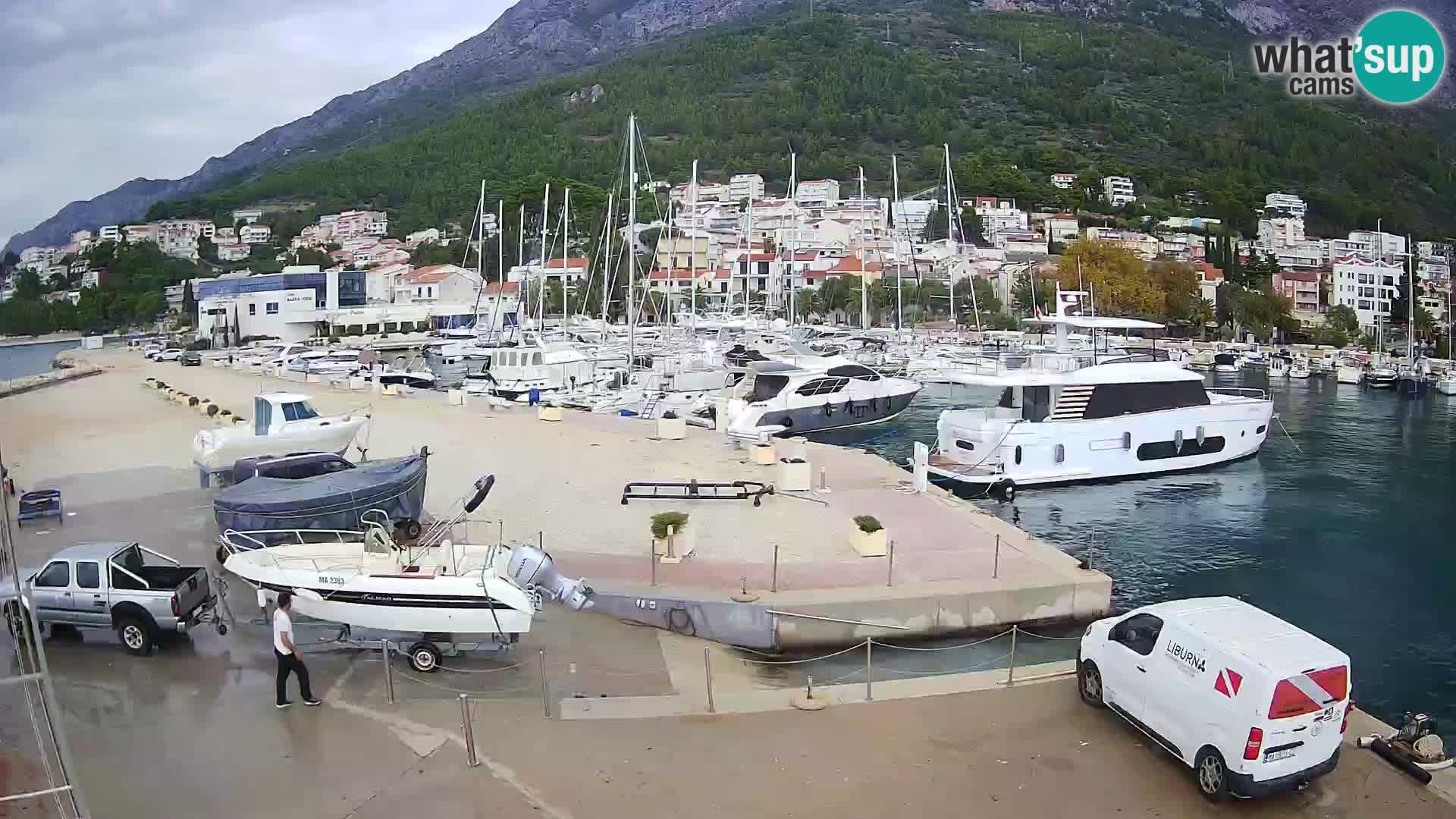 Webcam Live – Panorama di Baška Voda e delle montagne Biokovo