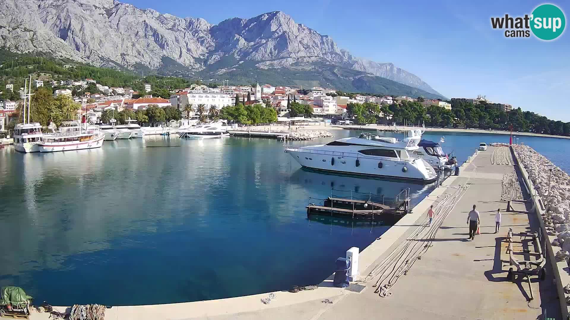 Webcam Live – View of Baška Voda and Biokovo mountain