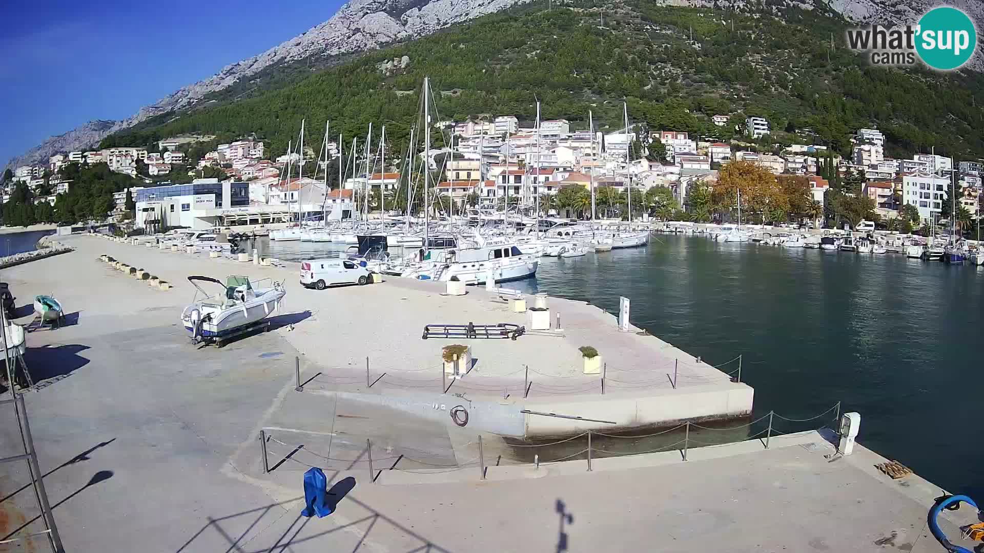 Webcam Live – View of Baška Voda and Biokovo mountain