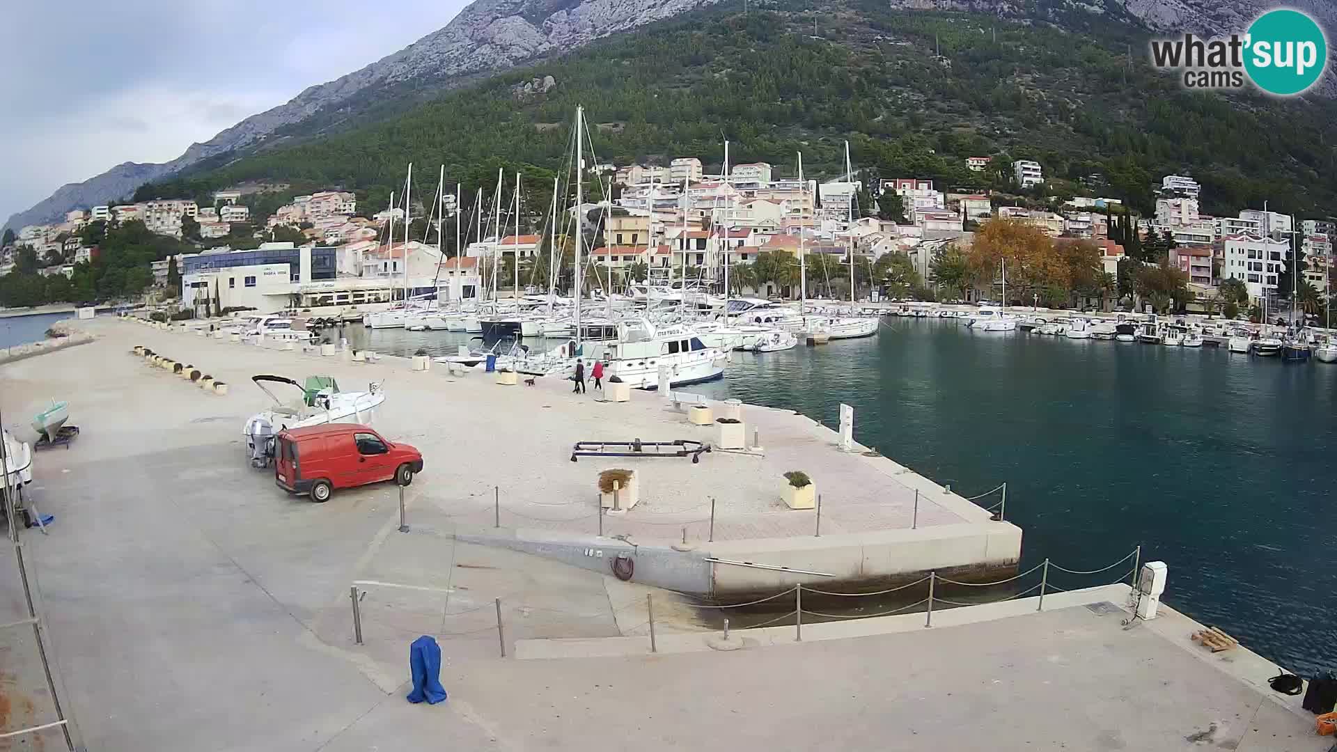 Webcam Live – Panorama di Baška Voda e delle montagne Biokovo