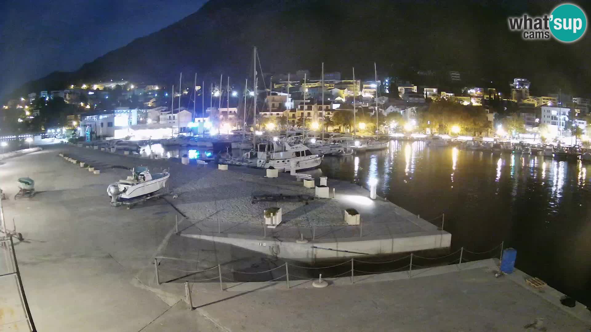 Webcam Live – Panorama di Baška Voda e delle montagne Biokovo