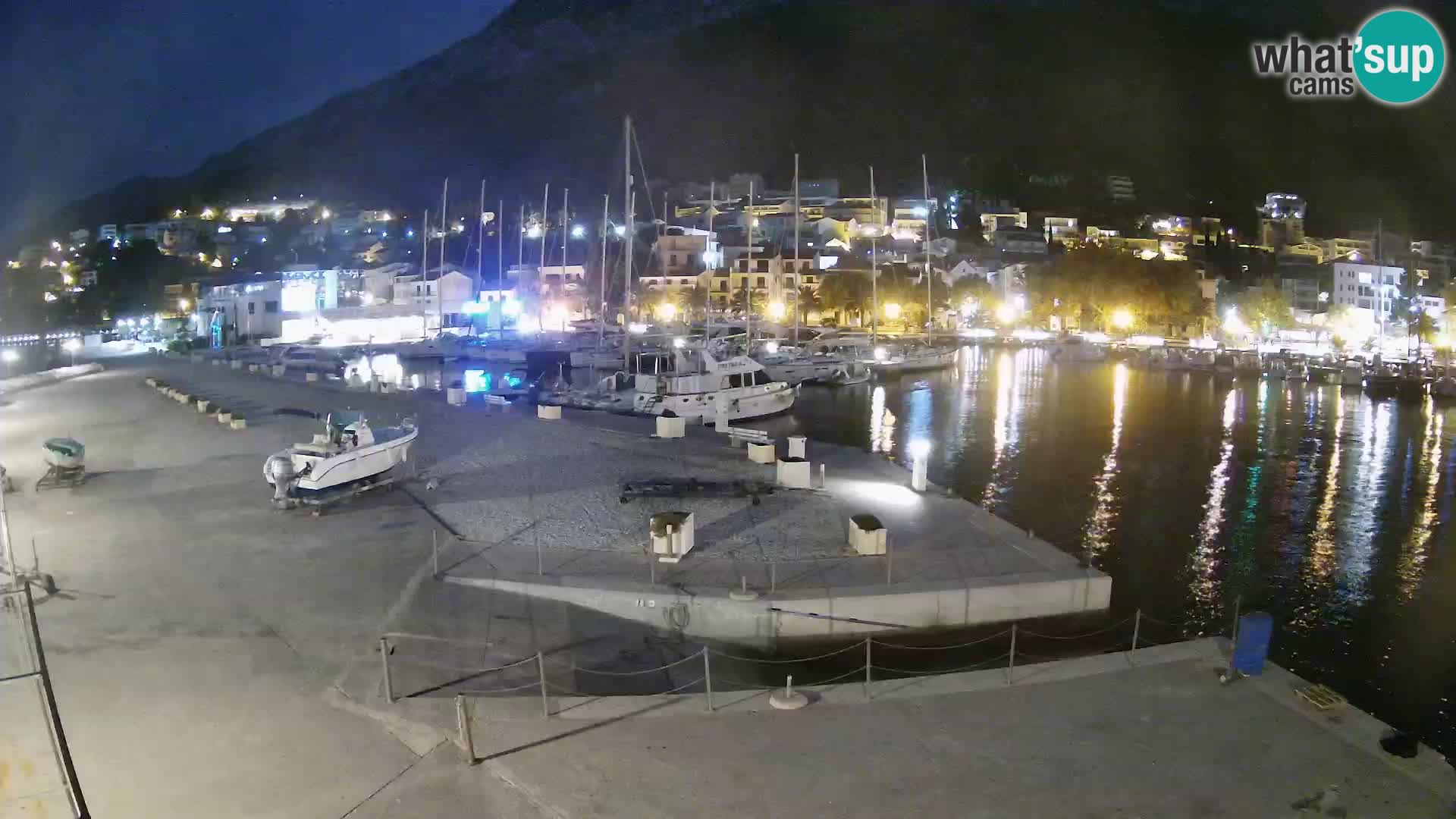 Webcam Live – Panorama di Baška Voda e delle montagne Biokovo