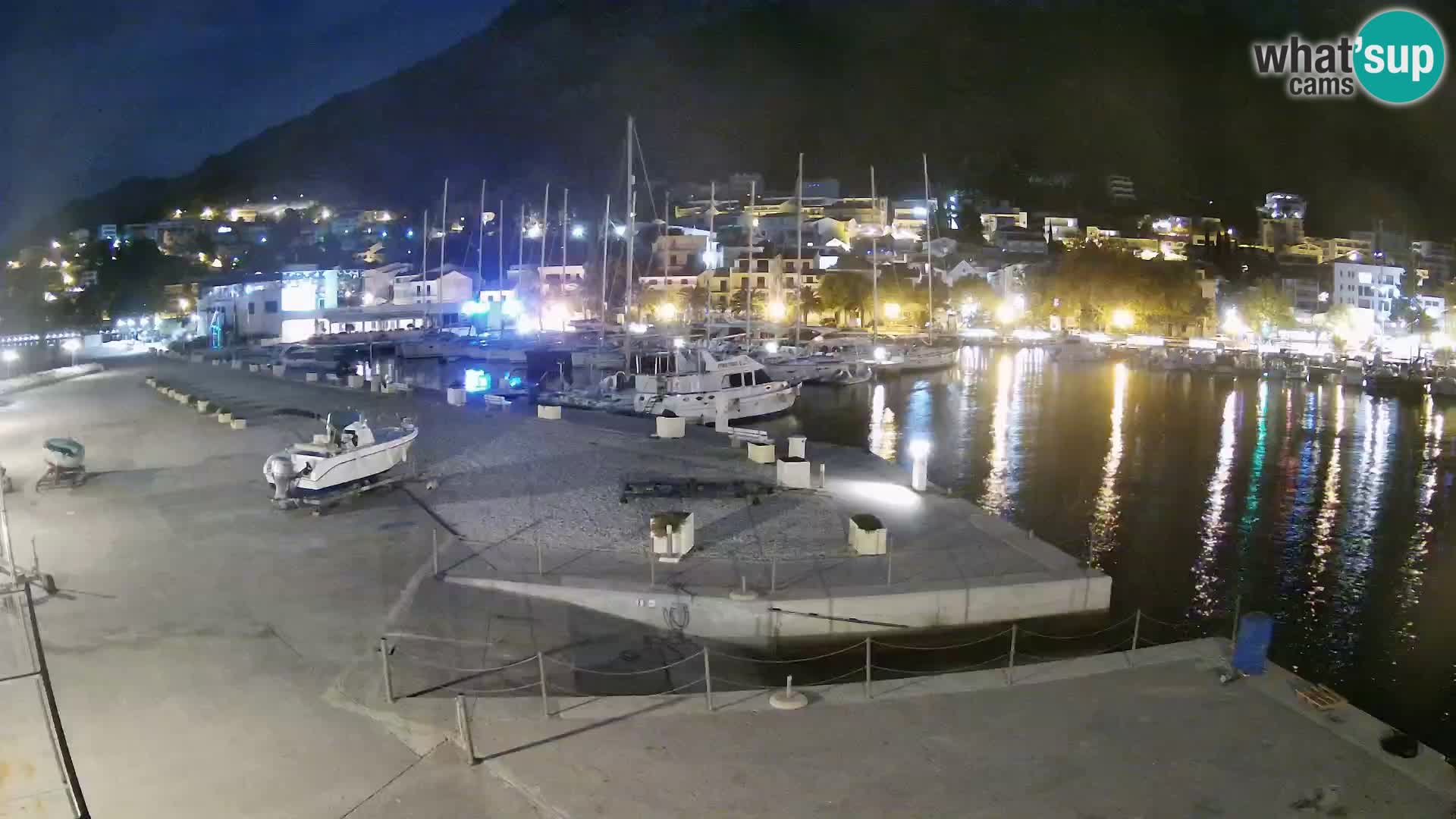 Webcam Live – Panorama di Baška Voda e delle montagne Biokovo