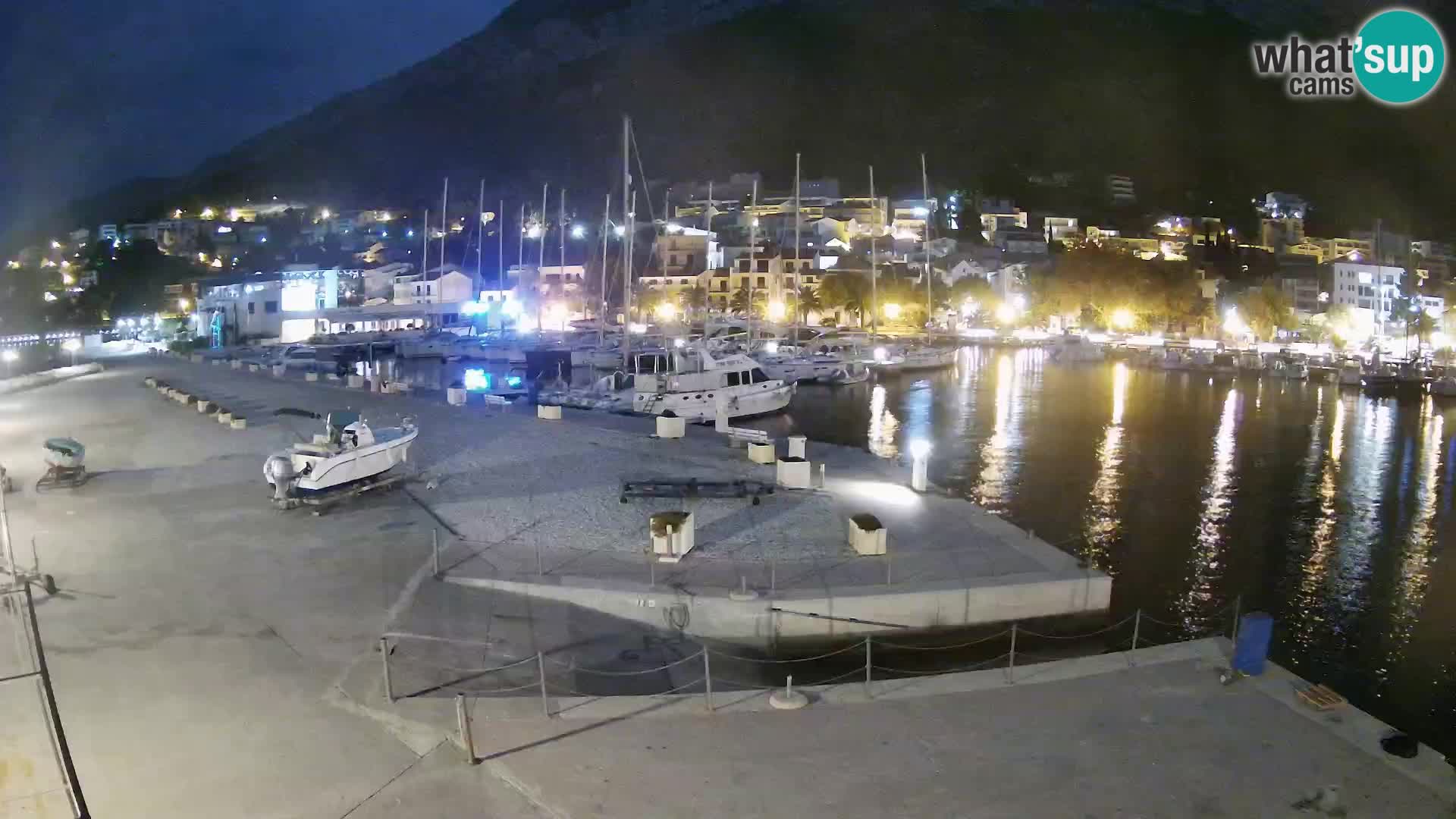 Webcam Live – Panorama di Baška Voda e delle montagne Biokovo