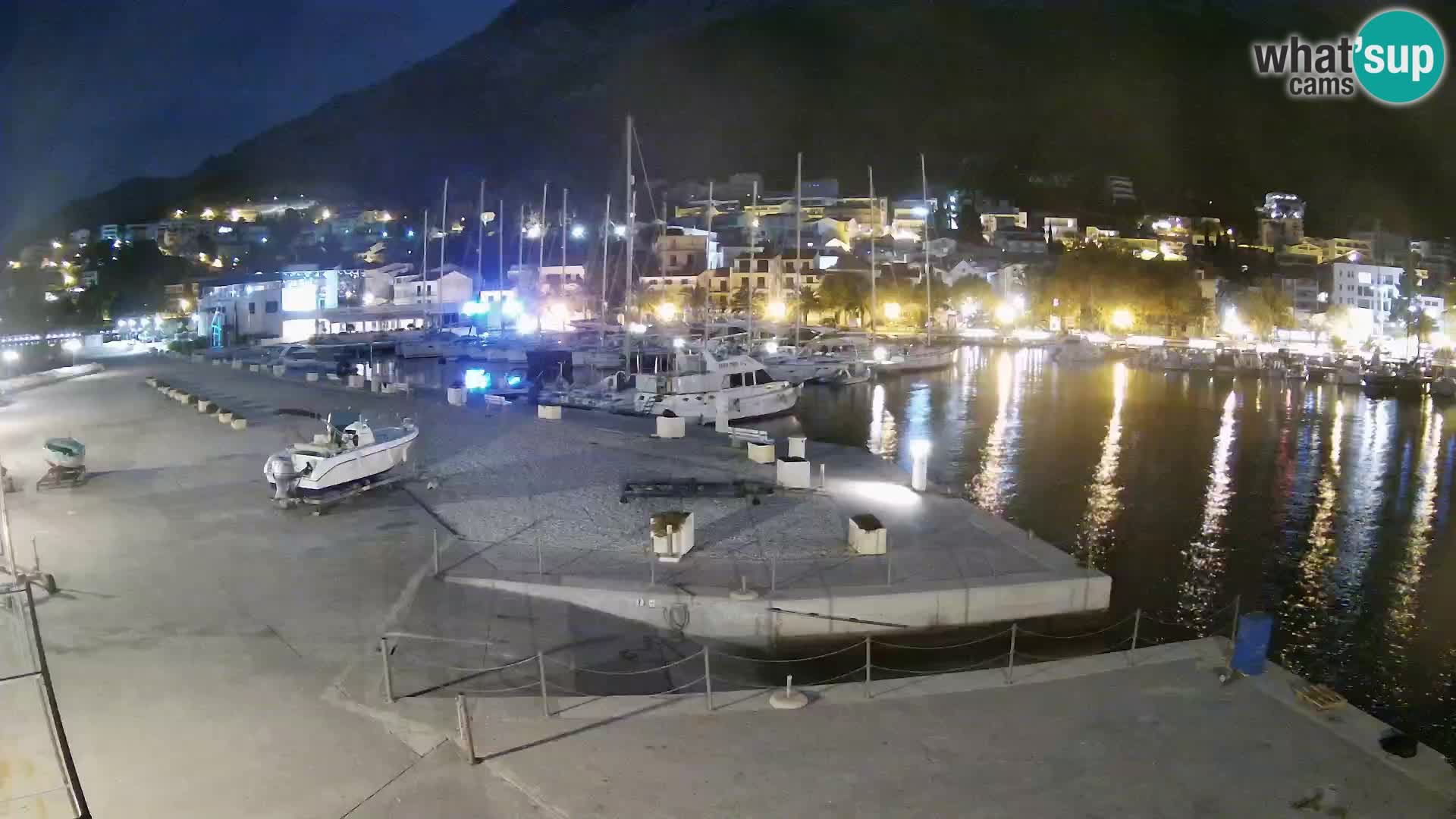 Webcam Live – Panorama di Baška Voda e delle montagne Biokovo