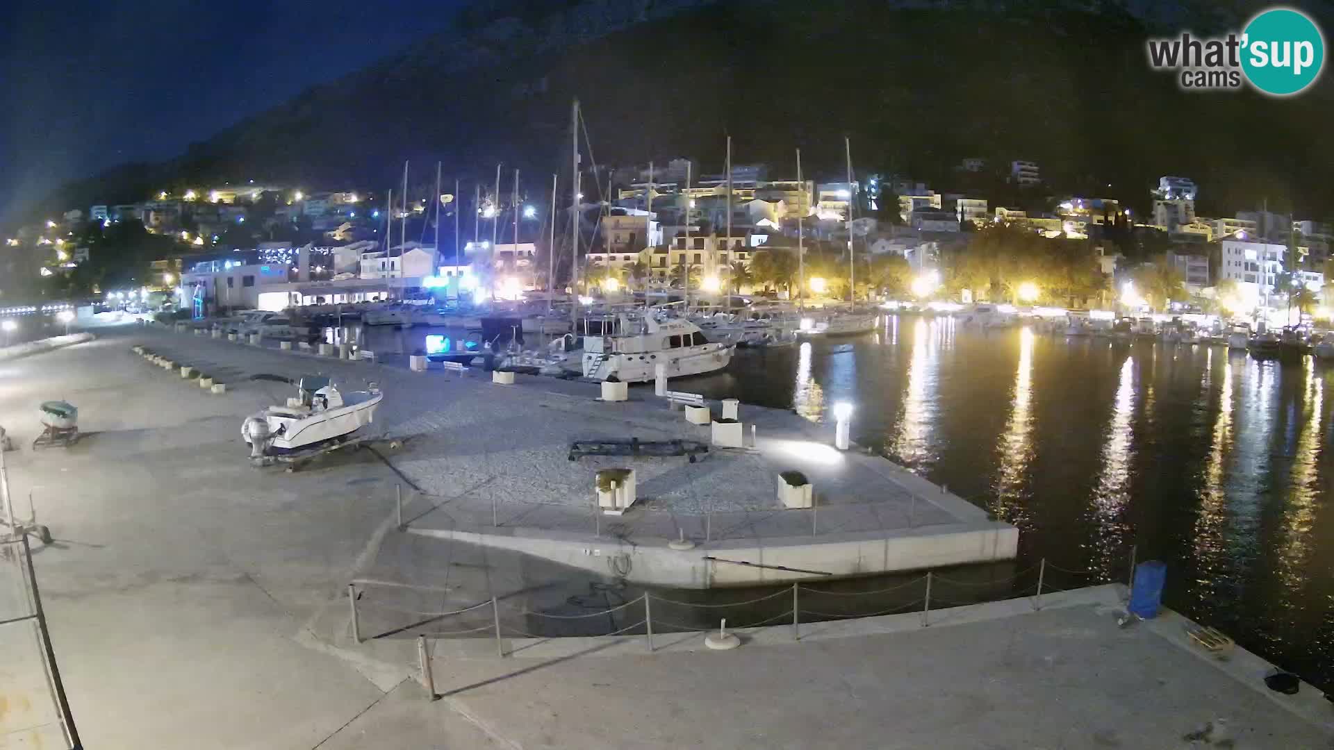 Webcam Live – Panorama di Baška Voda e delle montagne Biokovo