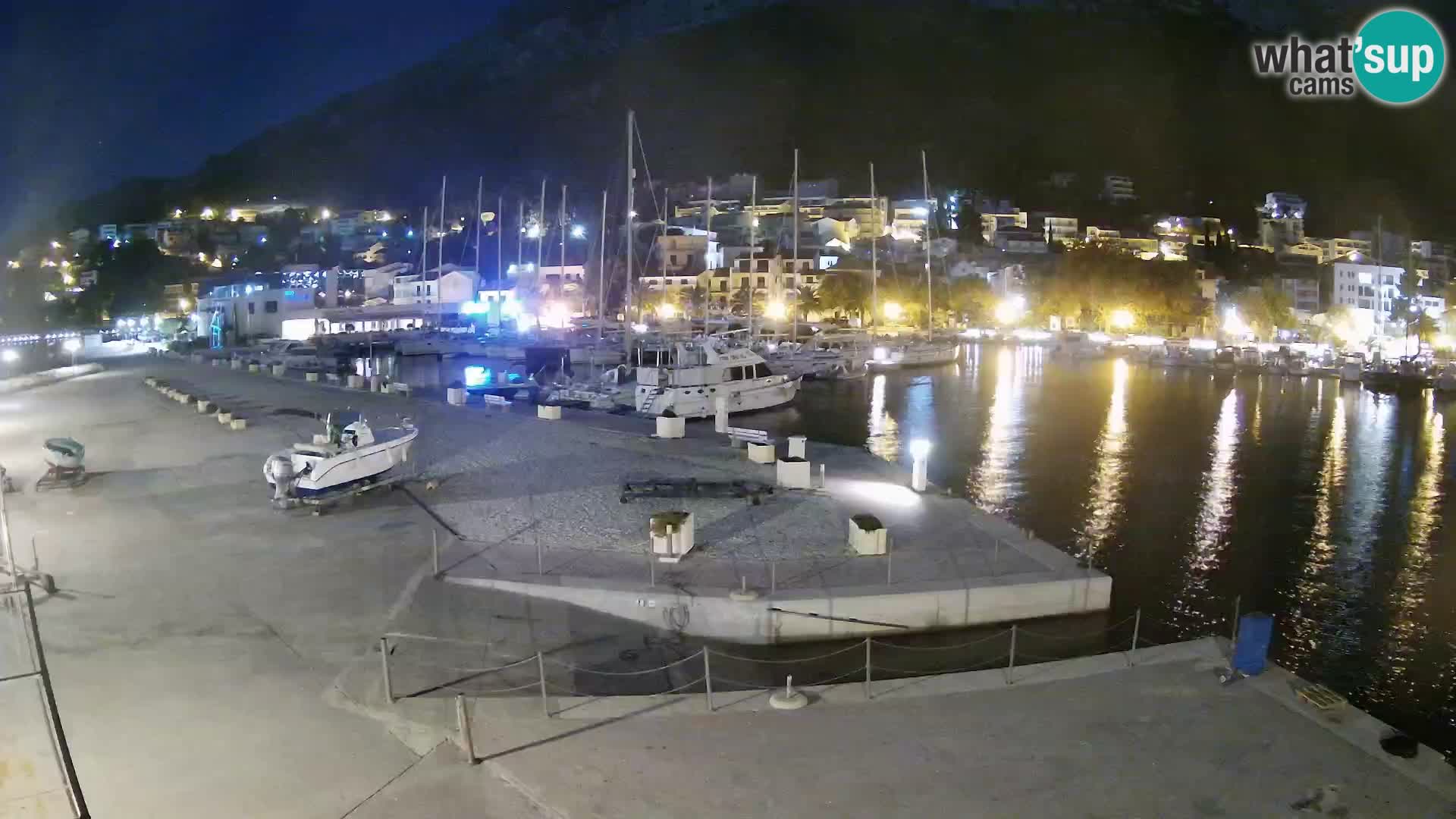 Webcam Live – Panorama di Baška Voda e delle montagne Biokovo