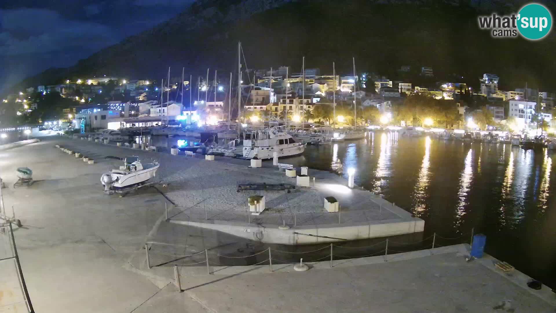 Webcam Live – Panorama di Baška Voda e delle montagne Biokovo