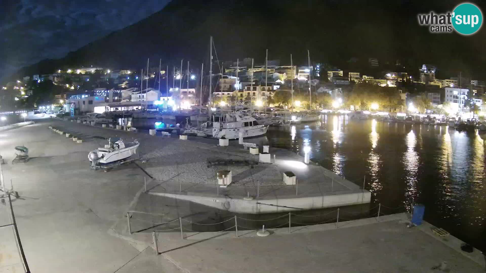 Webcam Baška Voda – Marina – Stadt und Gebirge Biokovo