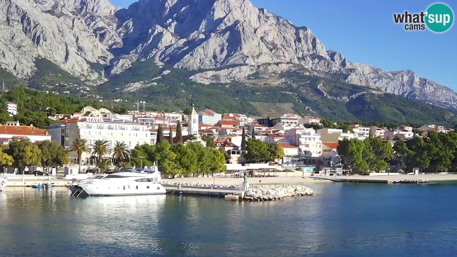 Webcam Live – Panorama di Baška Voda e delle montagne Biokovo