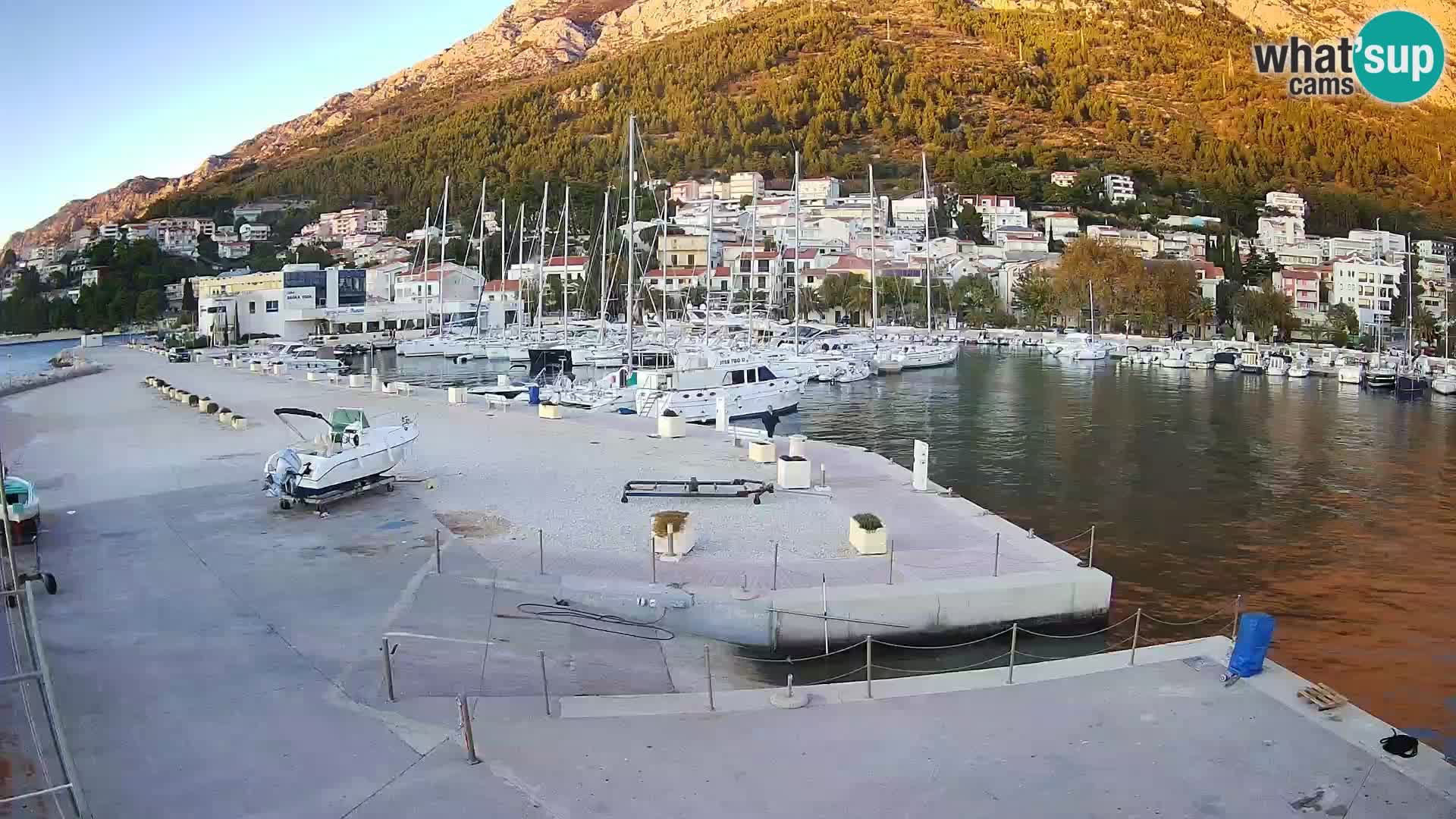 Webcam Baška Voda – Marina – Stadt und Gebirge Biokovo