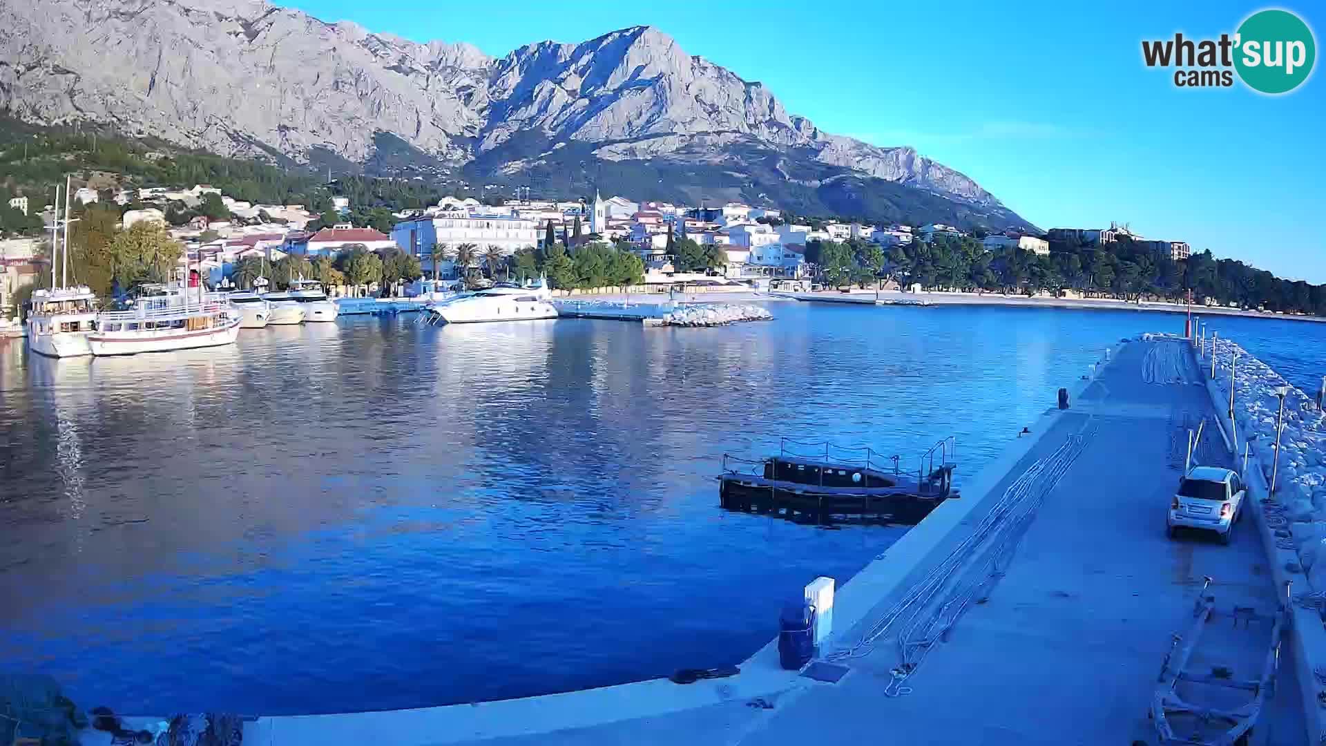 Webcam Baška Voda – Marina – Stadt und Gebirge Biokovo