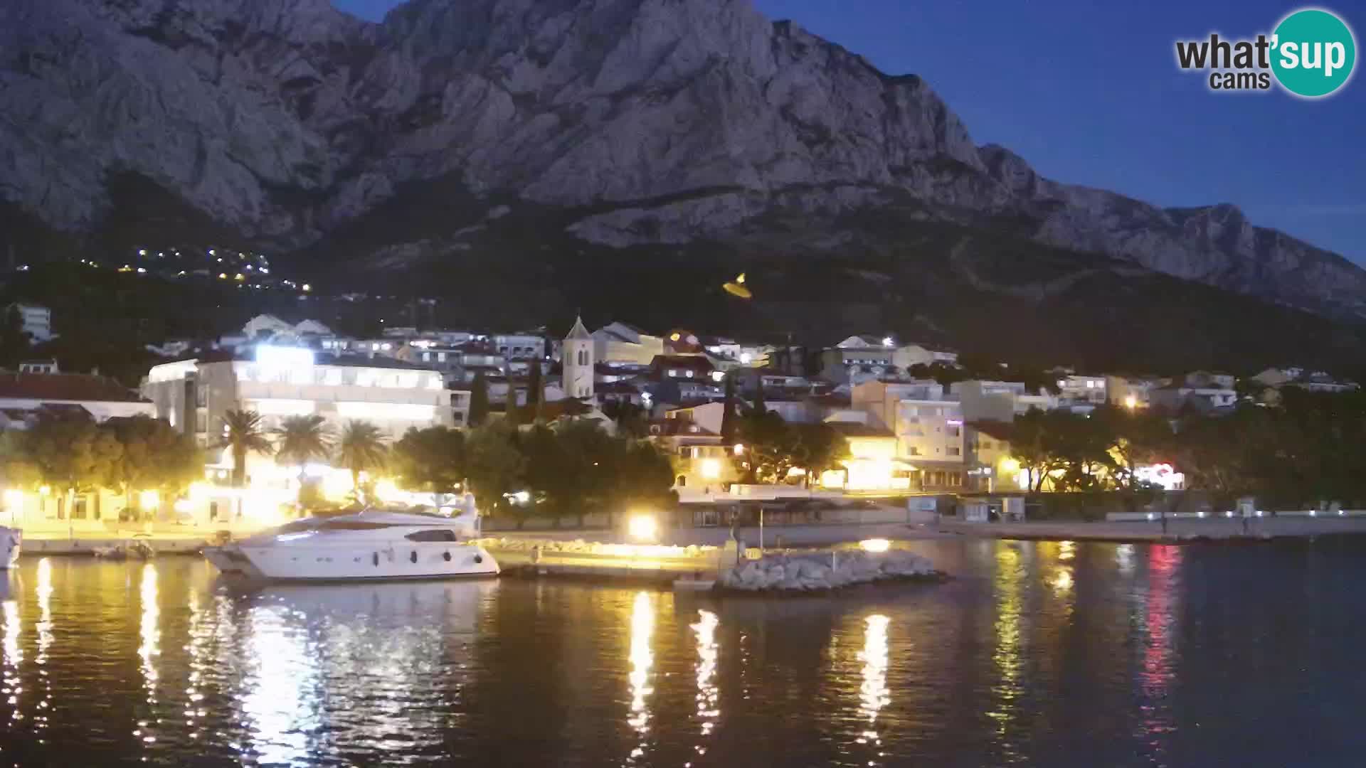 Webcam Live – Panorama di Baška Voda e delle montagne Biokovo