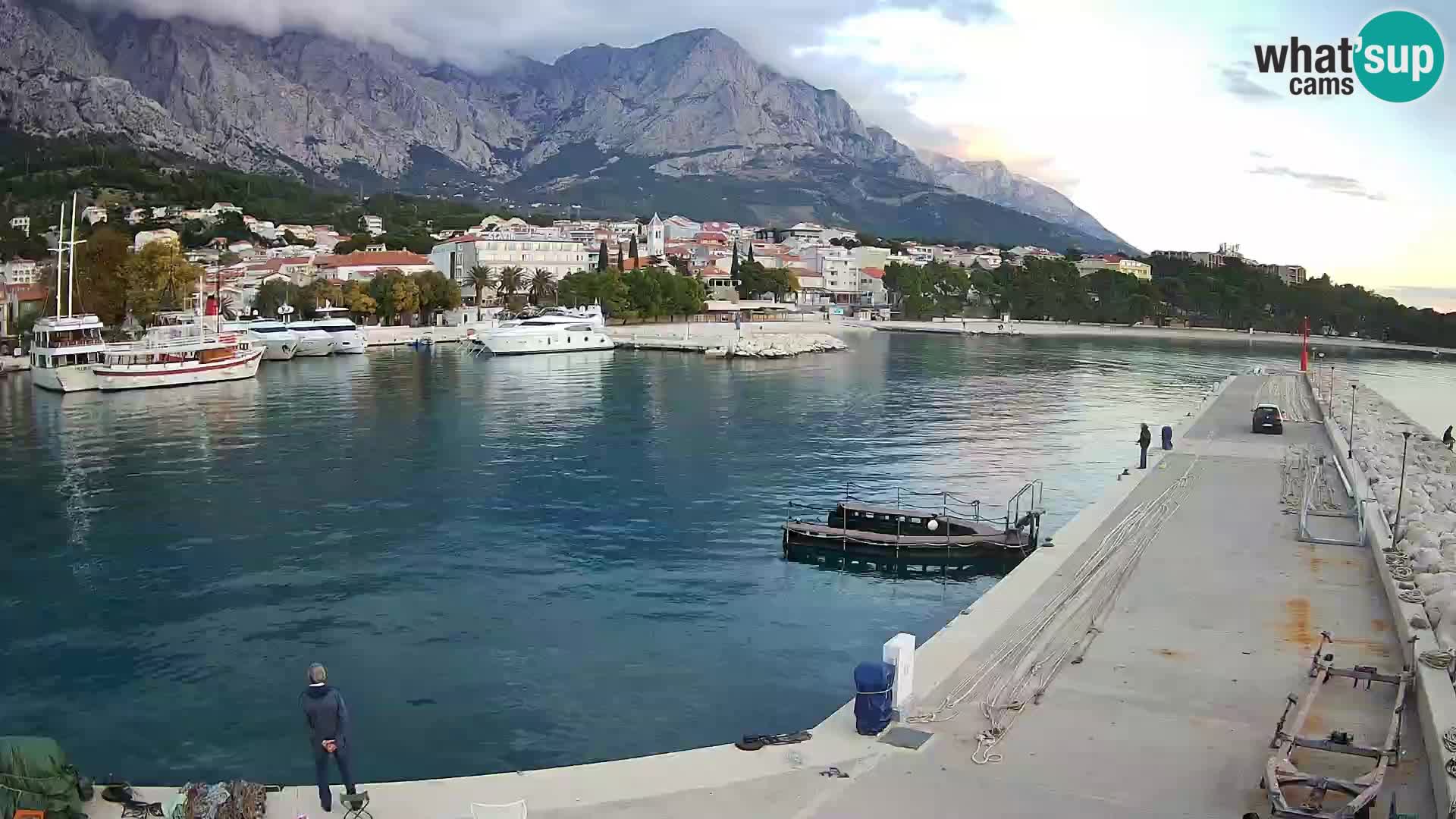 Webcam Baška Voda – Marina – Stadt und Gebirge Biokovo