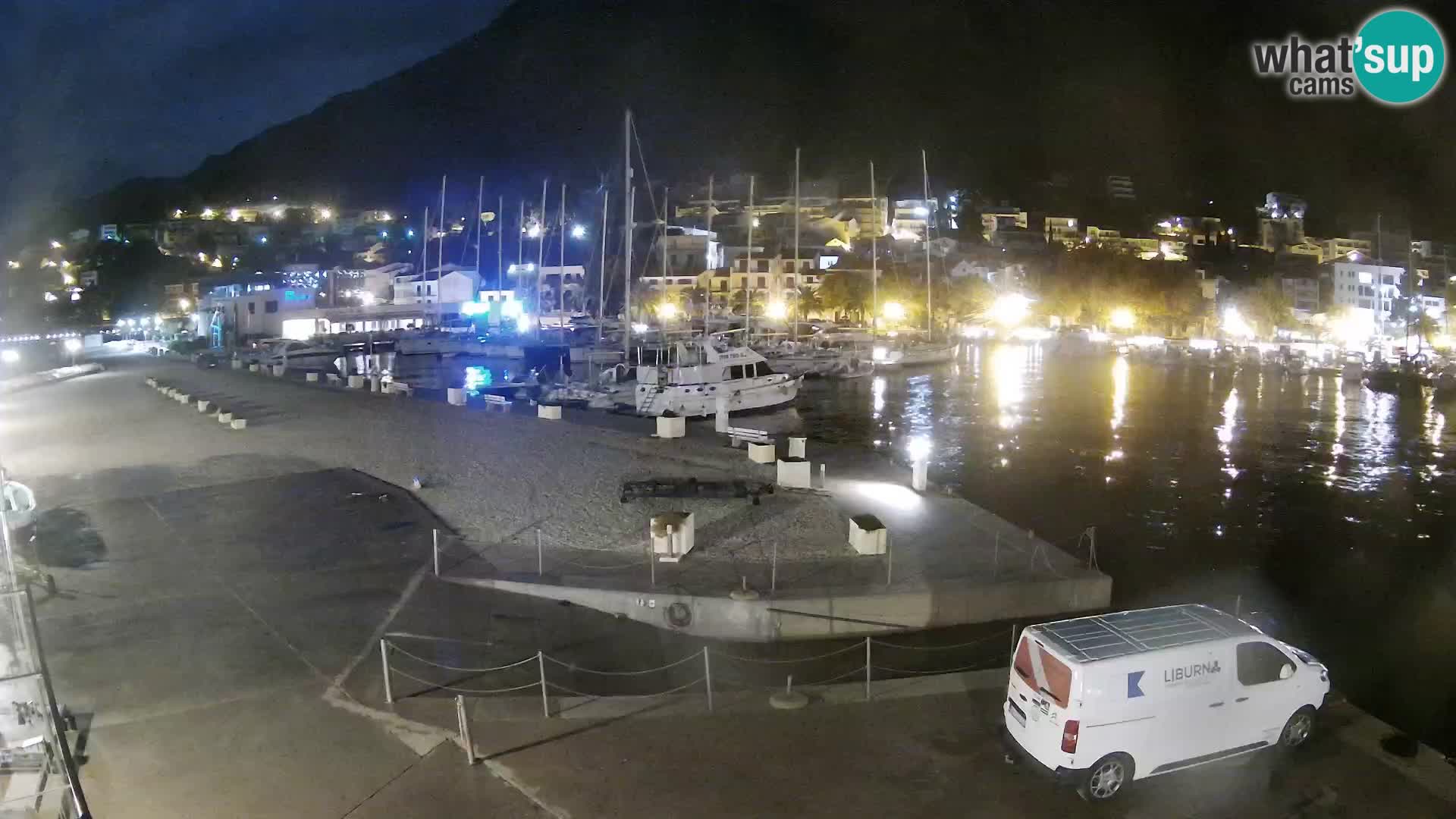 Webcam Live – Panorama di Baška Voda e delle montagne Biokovo