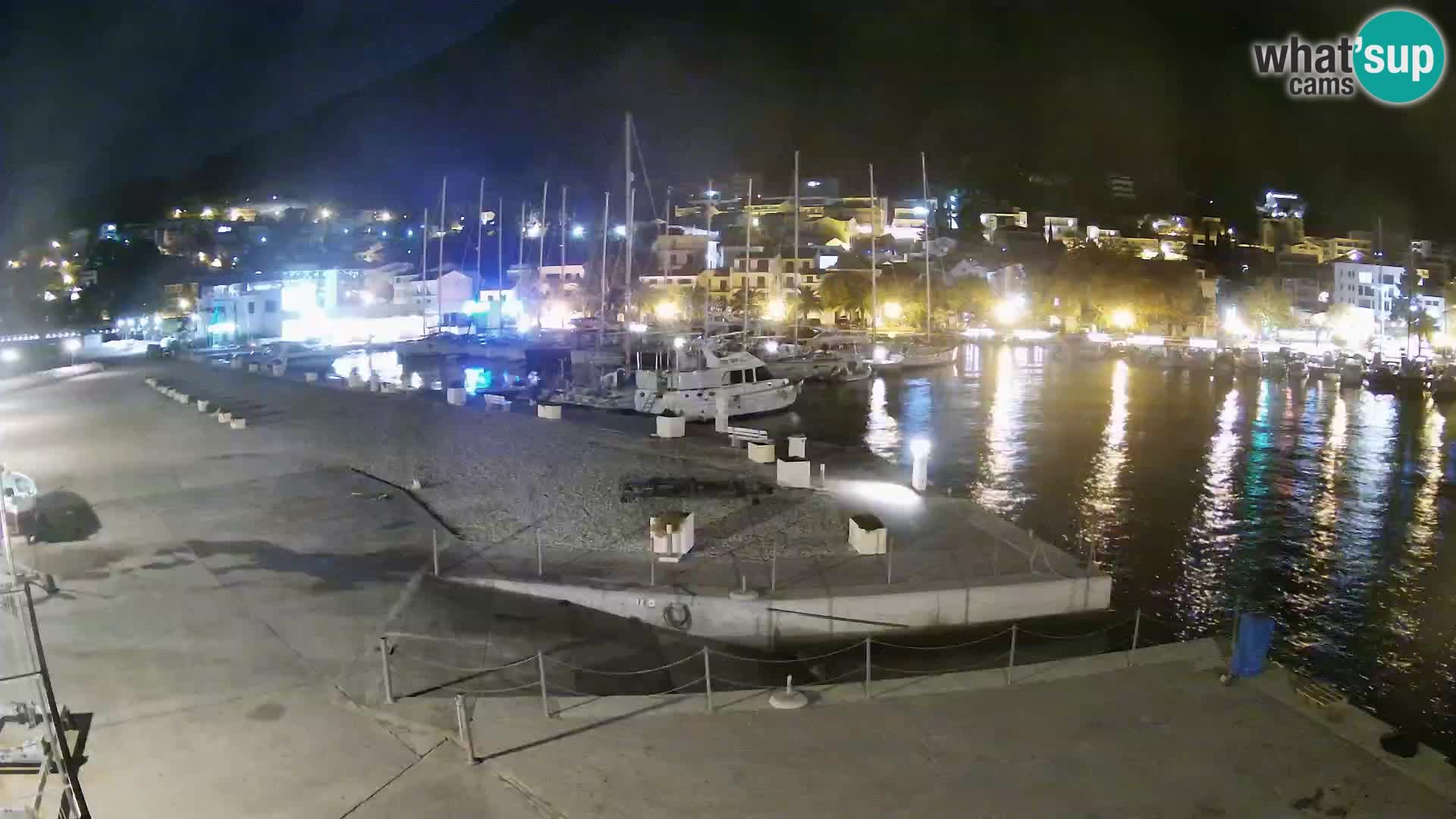 Webcam Live – Panorama di Baška Voda e delle montagne Biokovo