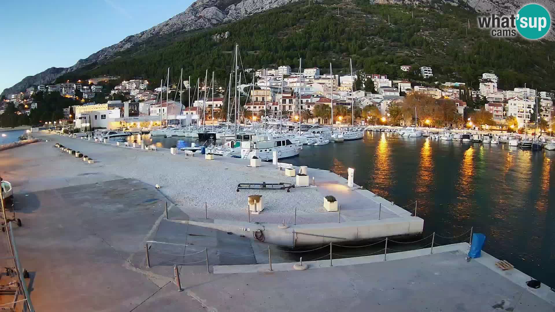 Webcam Baška Voda – Marina – Stadt und Gebirge Biokovo