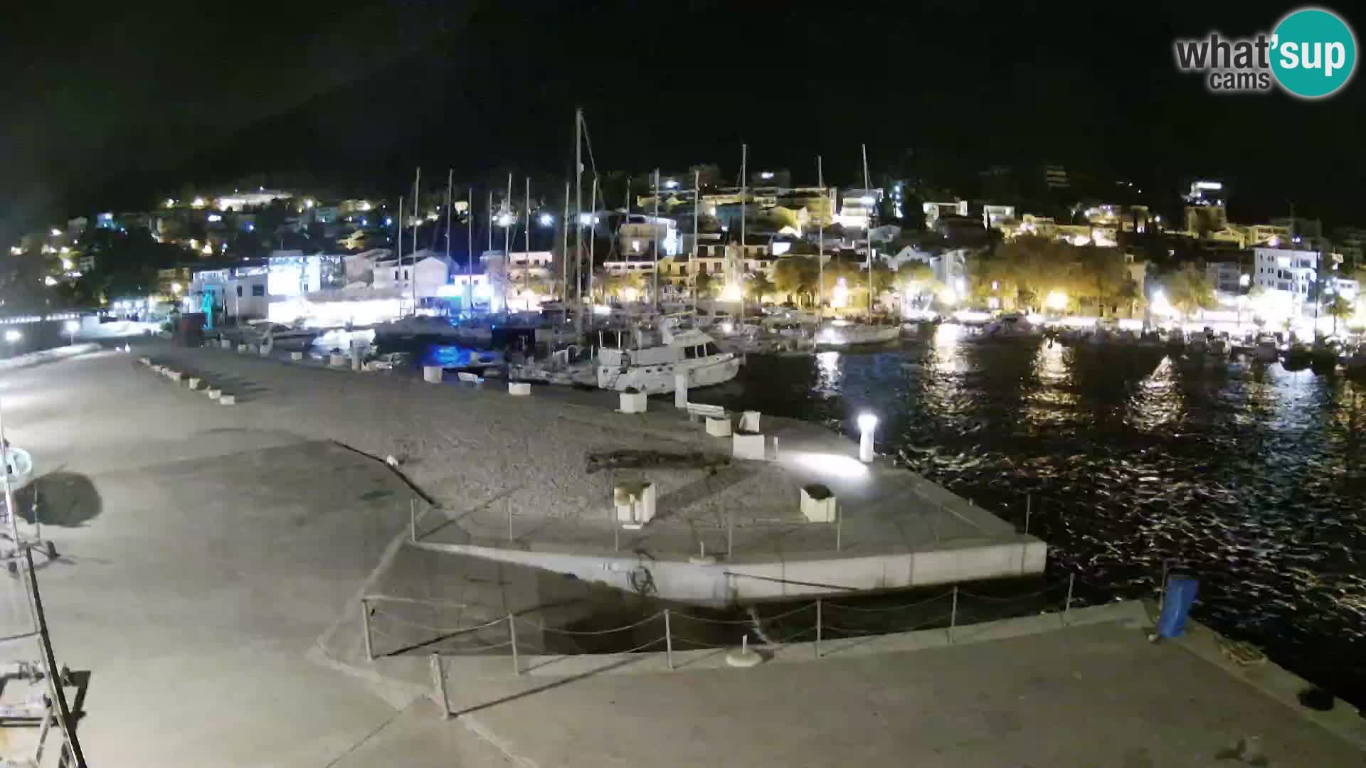 Webcam Live – Panorama di Baška Voda e delle montagne Biokovo