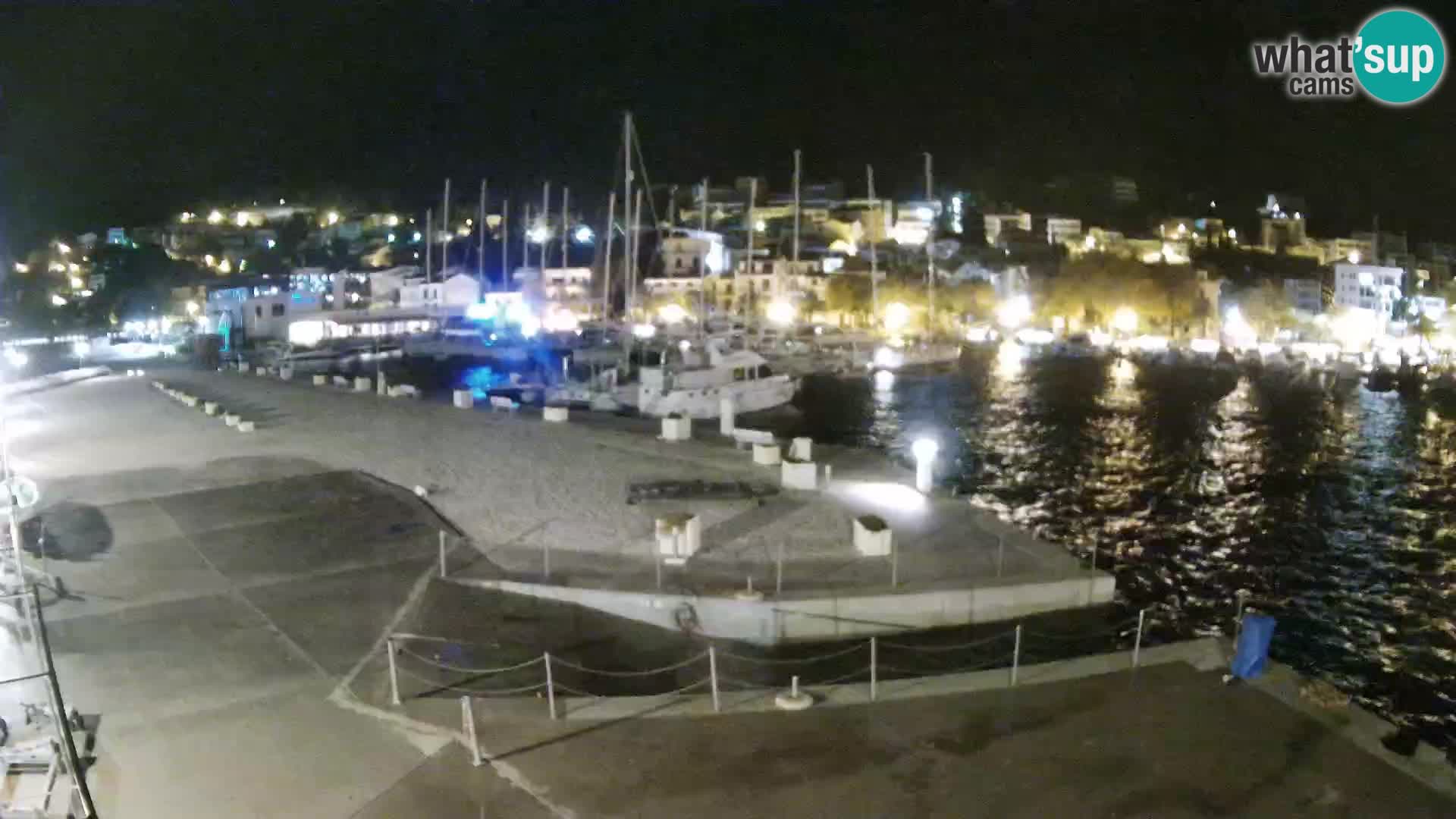 Webcam Live – Panorama di Baška Voda e delle montagne Biokovo