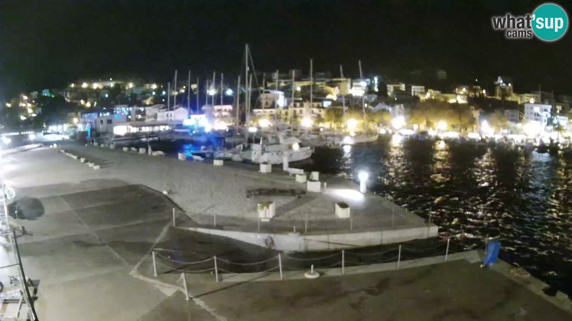 Webcam Live – Panorama di Baška Voda e delle montagne Biokovo