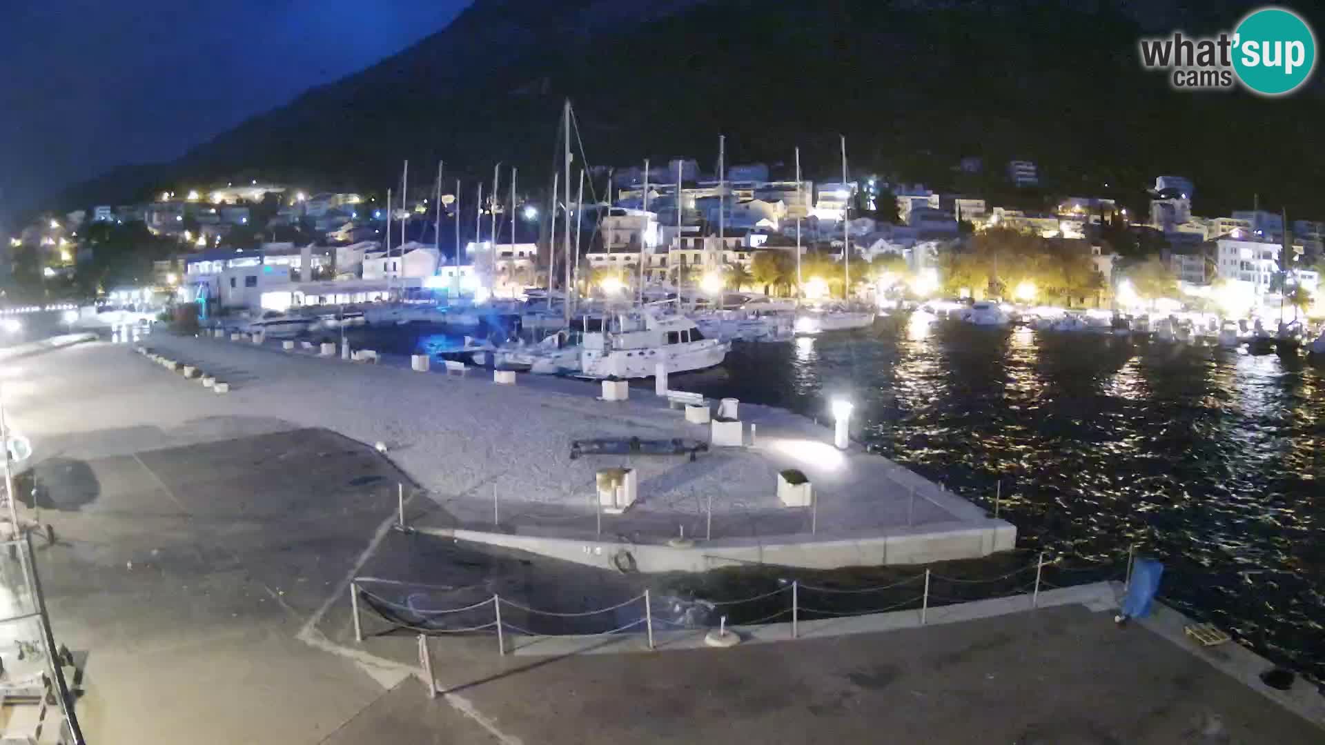 Webcam Live – Panorama di Baška Voda e delle montagne Biokovo