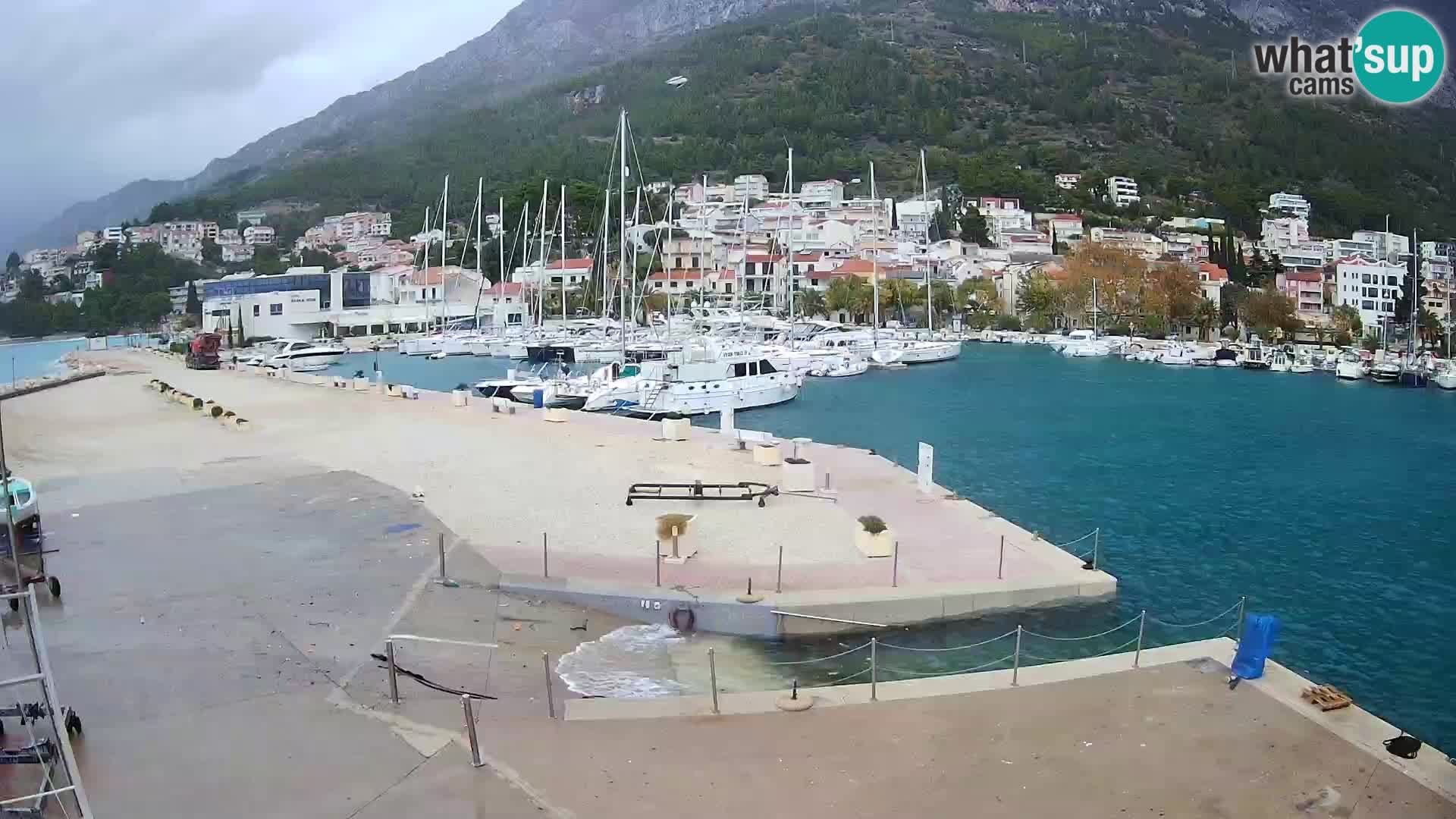 Webcam Baška Voda – Marina – Stadt und Gebirge Biokovo