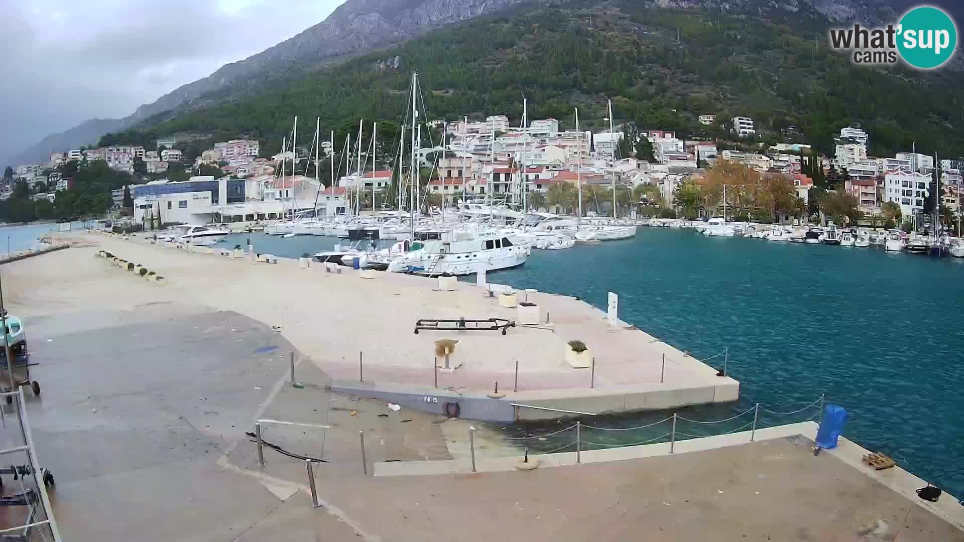 Webcam Live – Panorama di Baška Voda e delle montagne Biokovo