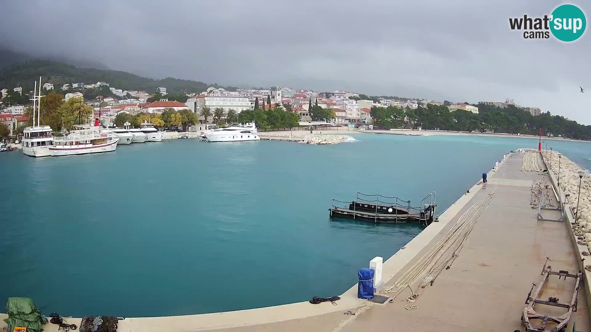 Webcam Baška Voda – Marina – Stadt und Gebirge Biokovo