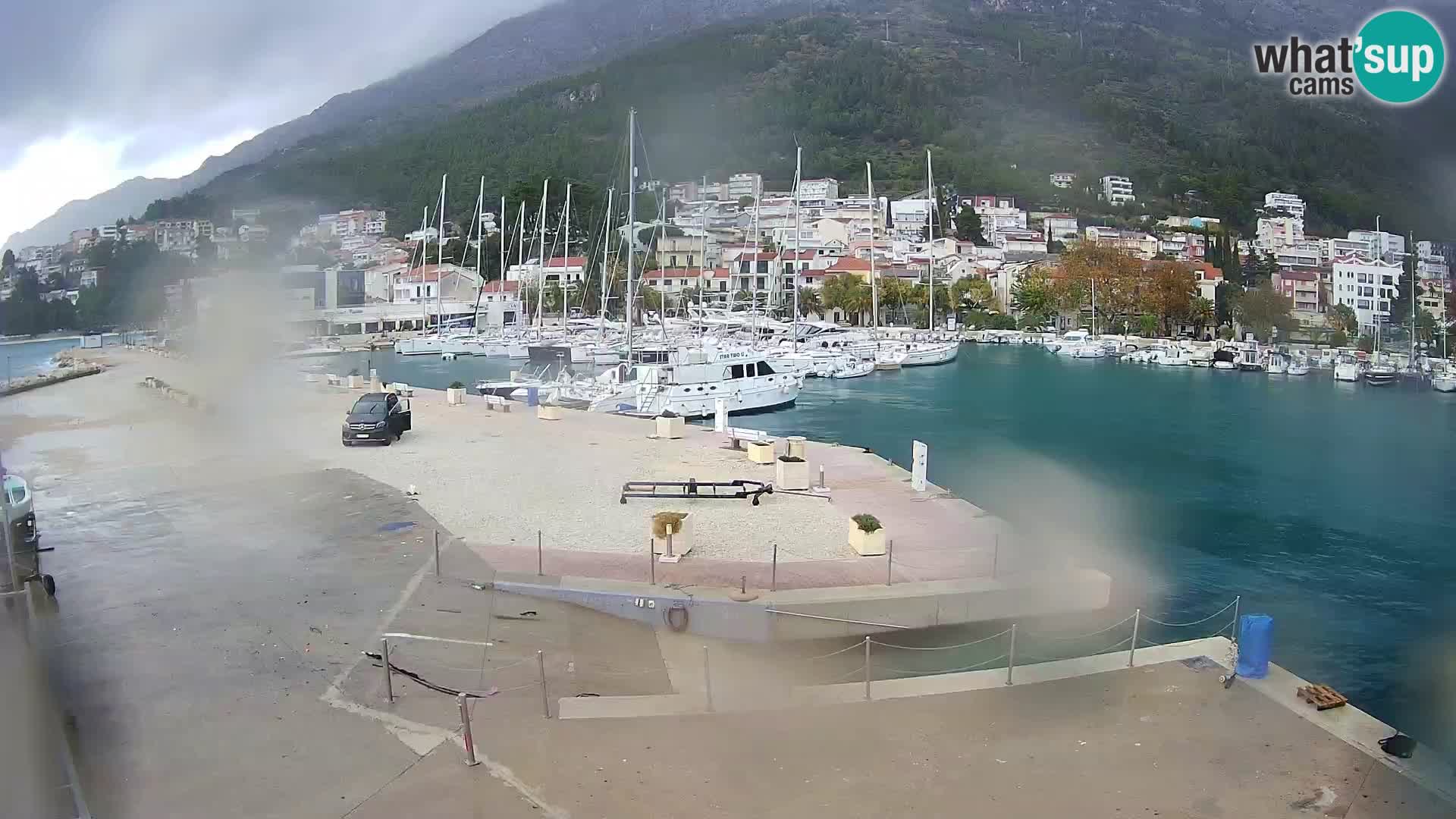 Webcam Live – Panorama di Baška Voda e delle montagne Biokovo