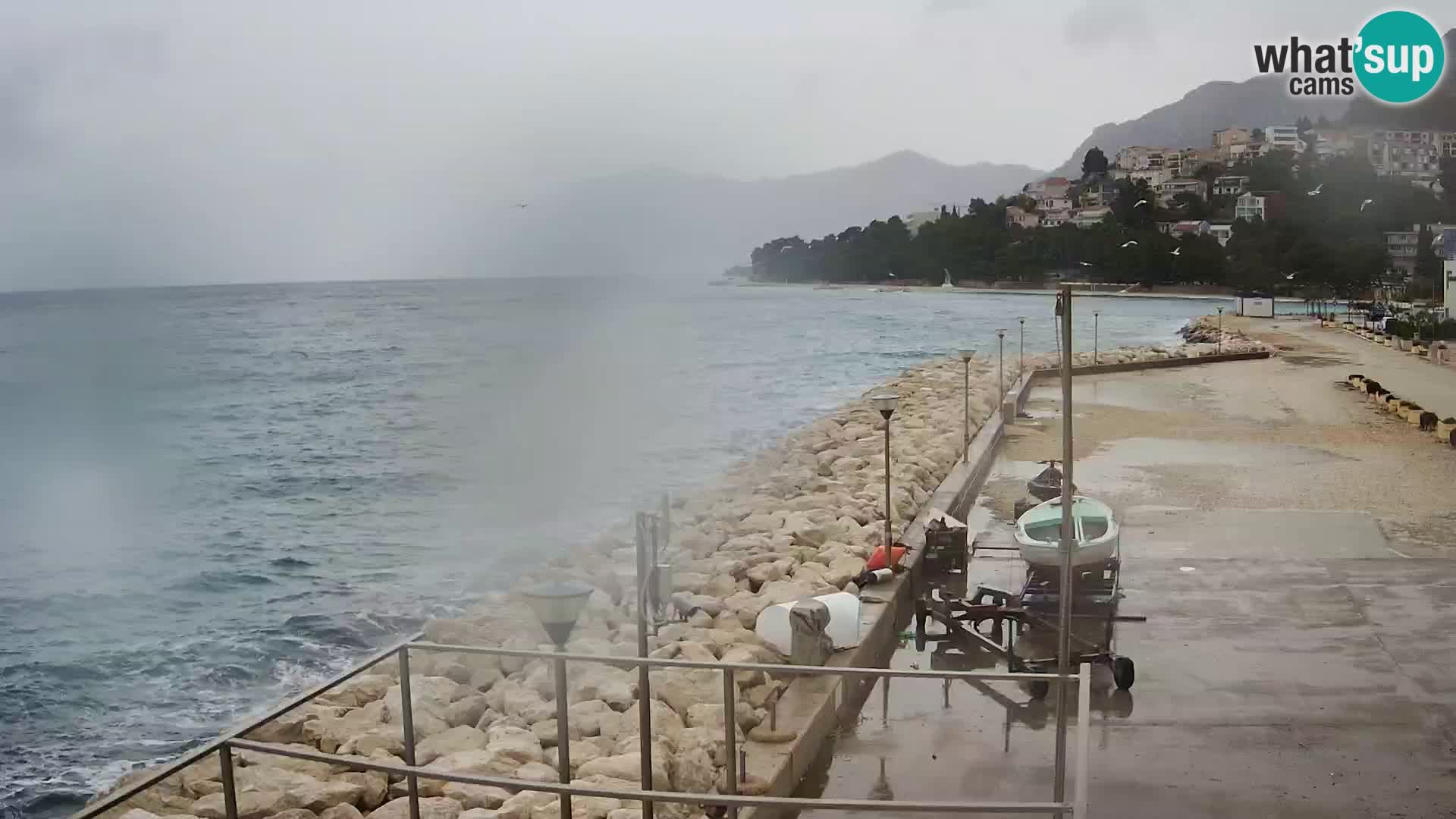 Webcam Baška Voda – Marina – Stadt und Gebirge Biokovo