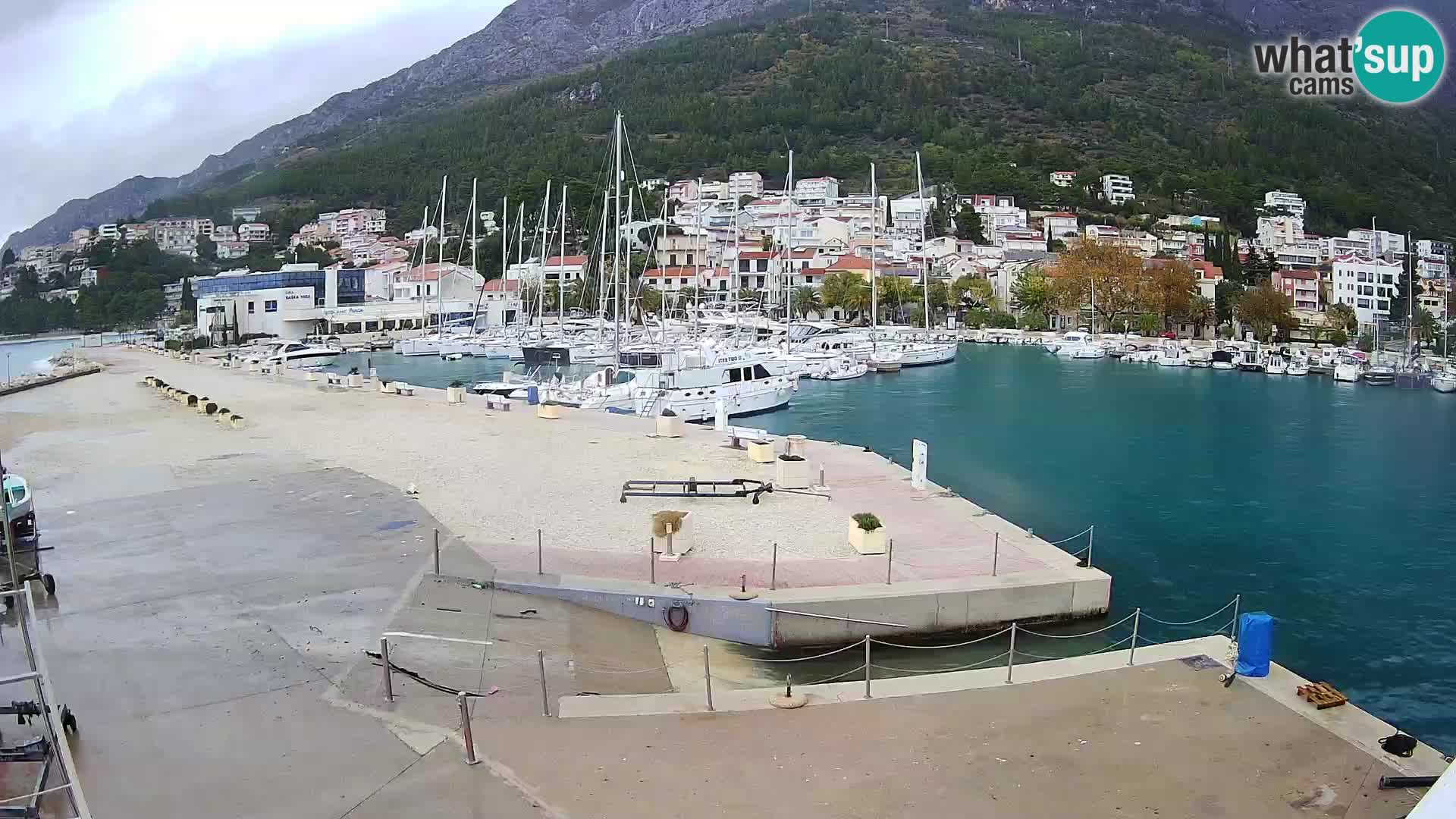 Webcam Baška Voda – Marina – Stadt und Gebirge Biokovo