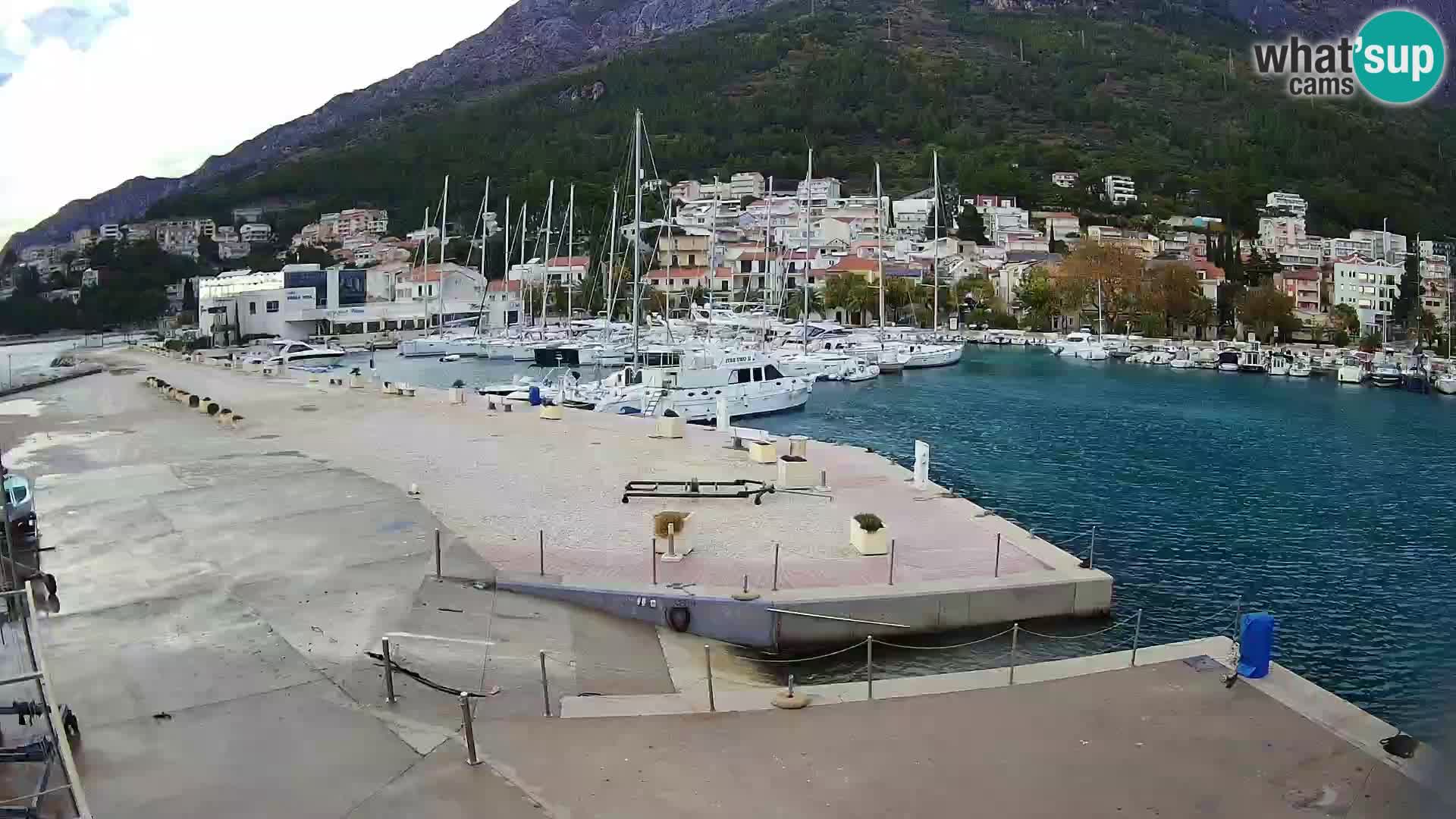 Webcam Live – Panorama di Baška Voda e delle montagne Biokovo