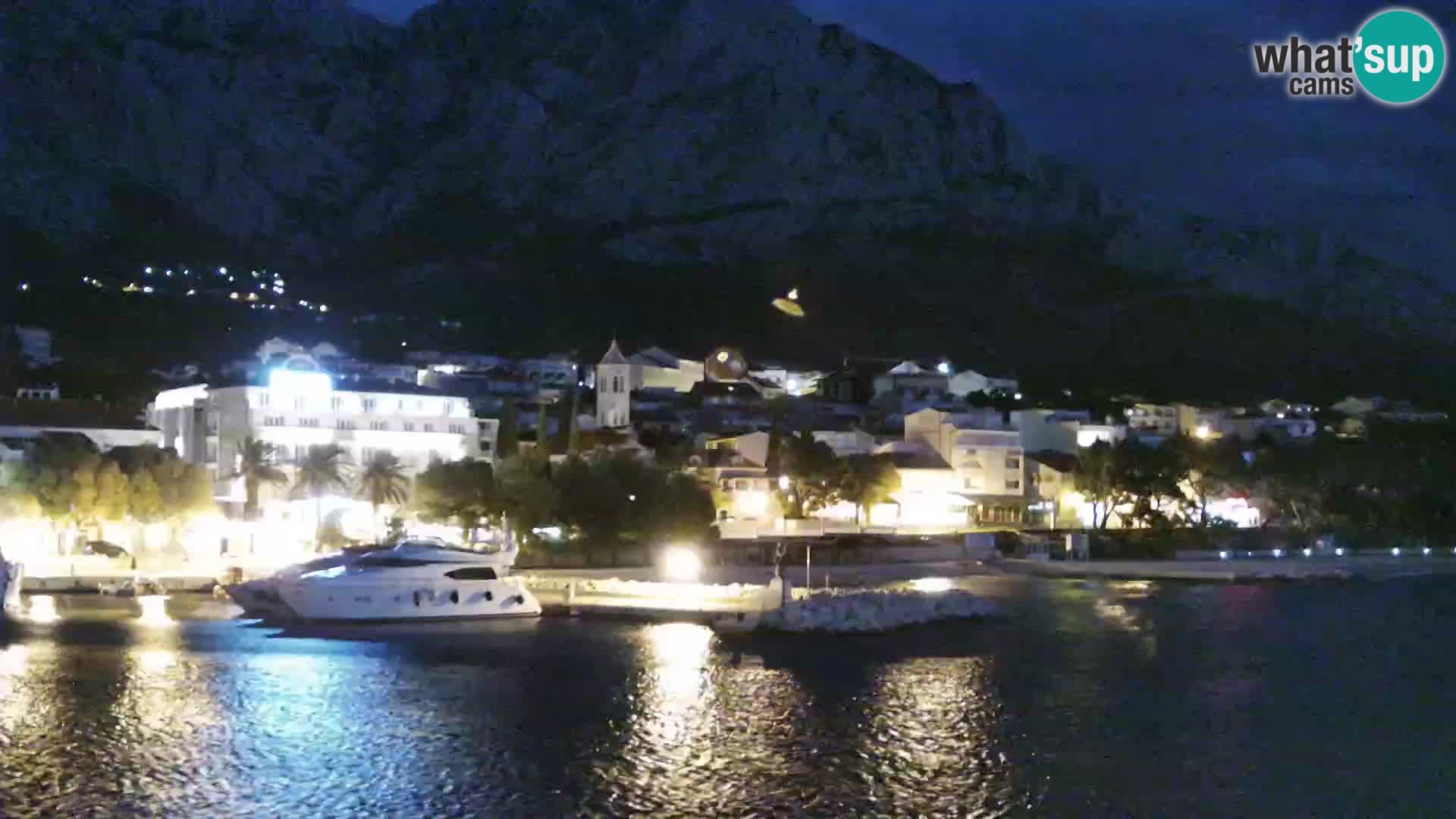 Webcam Live – Panorama di Baška Voda e delle montagne Biokovo