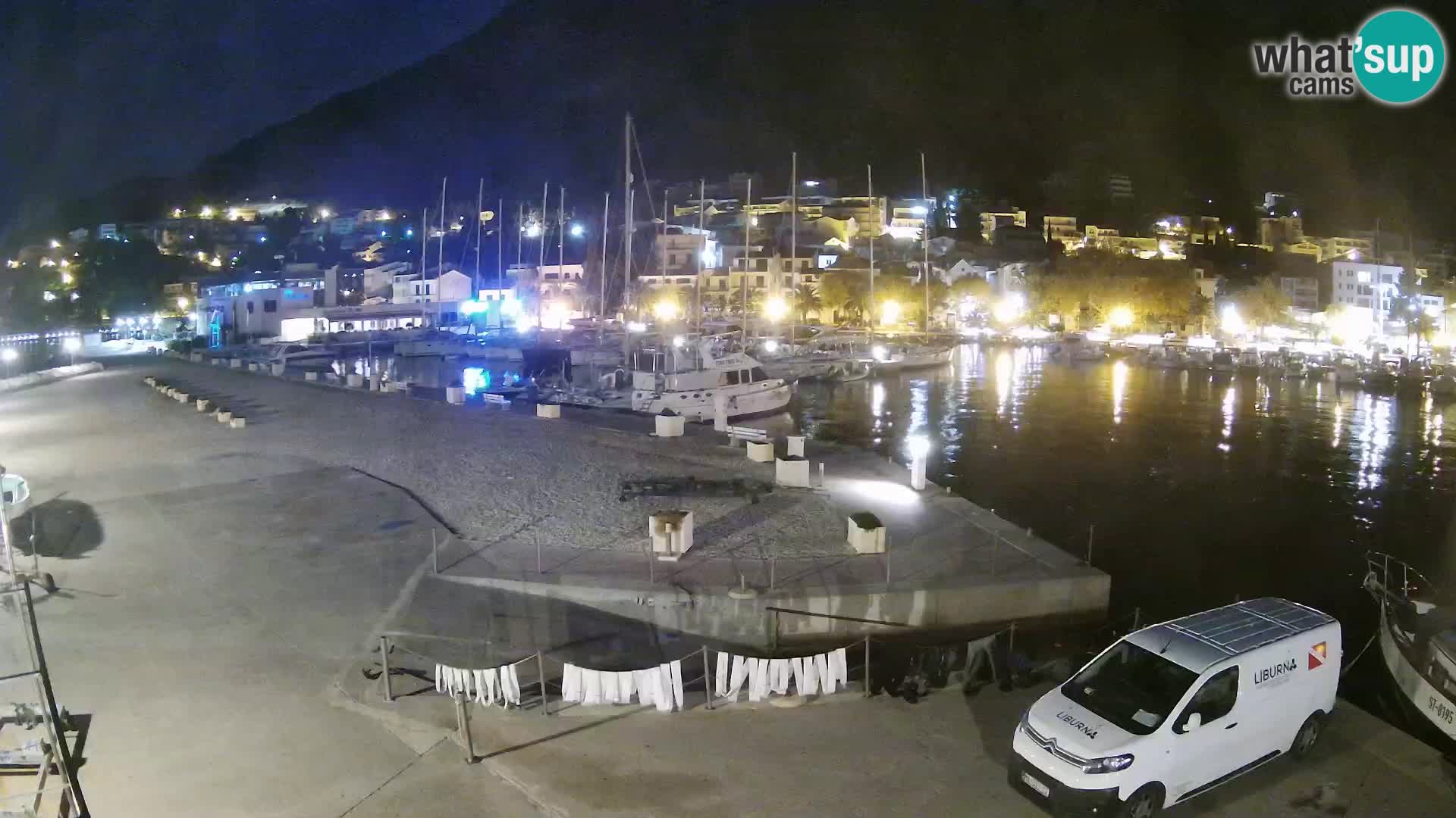 Webcam Baška Voda – Marina – Stadt und Gebirge Biokovo