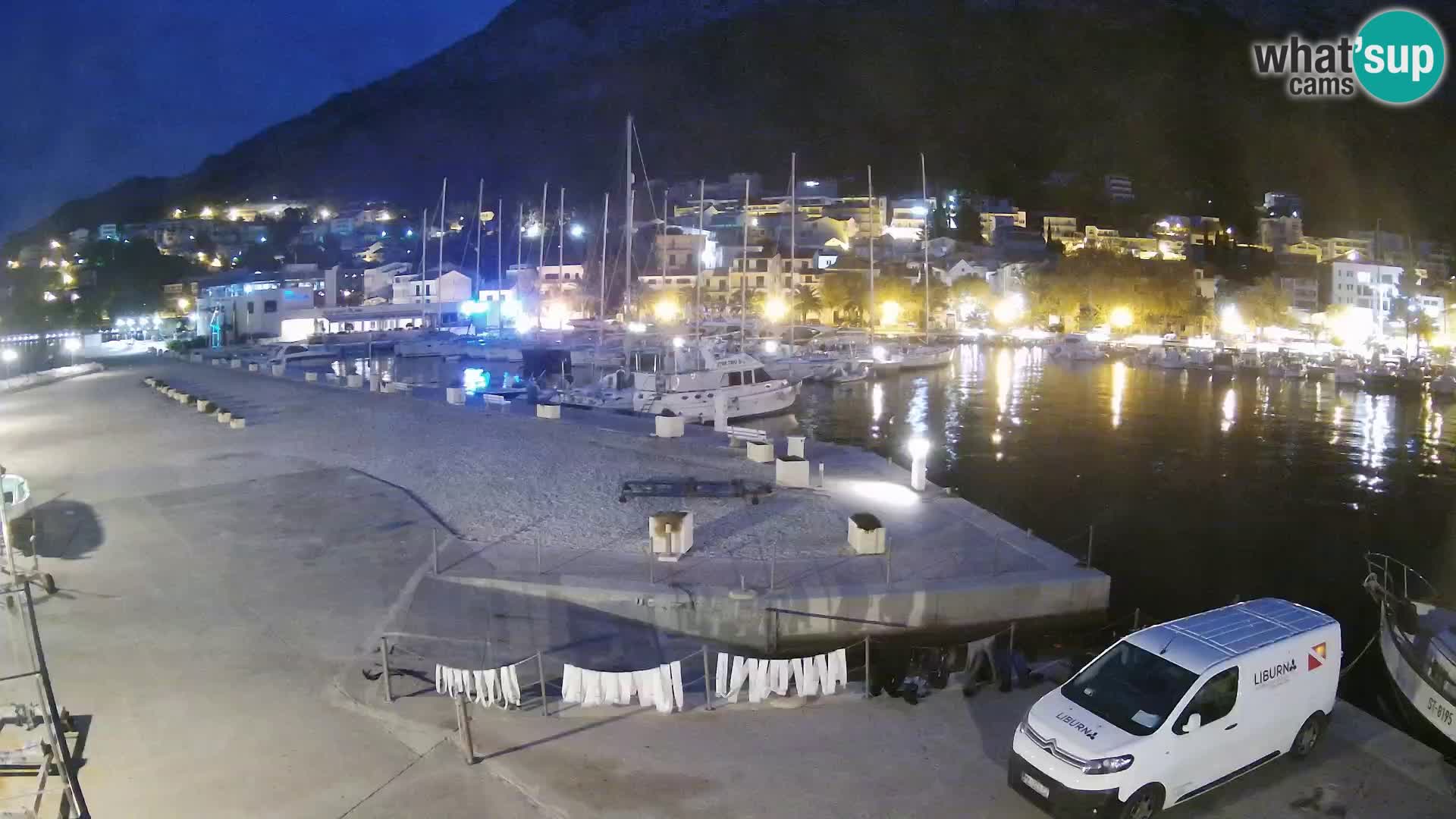 Webcam Baška Voda – Marina – Stadt und Gebirge Biokovo