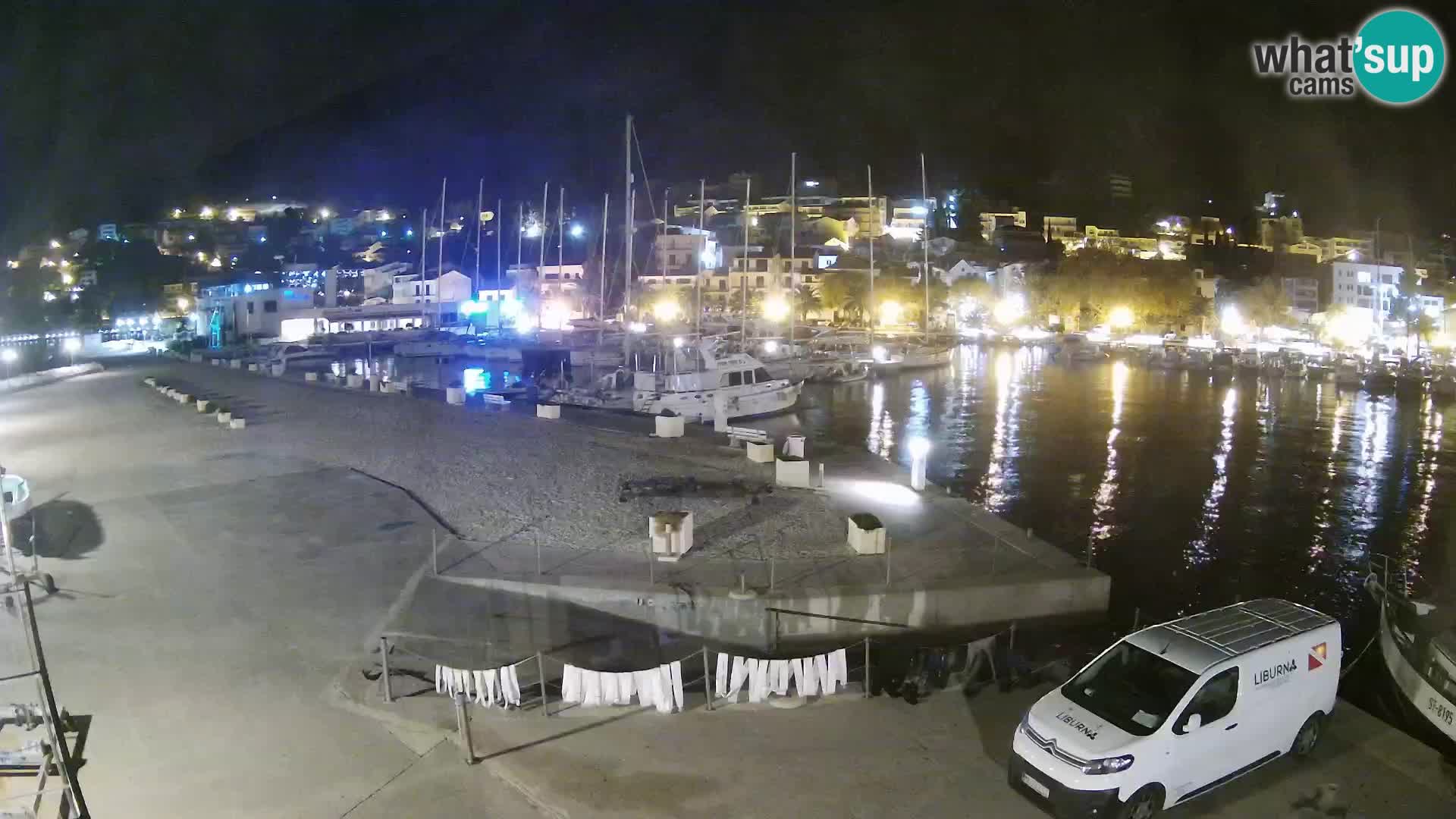 Webcam Live – Panorama di Baška Voda e delle montagne Biokovo