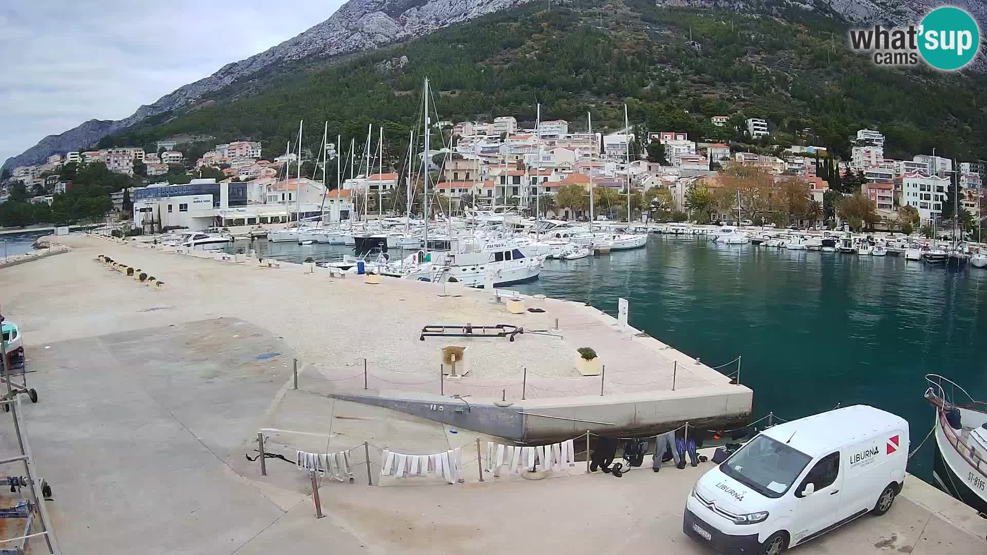 Webcam Live – Panorama di Baška Voda e delle montagne Biokovo