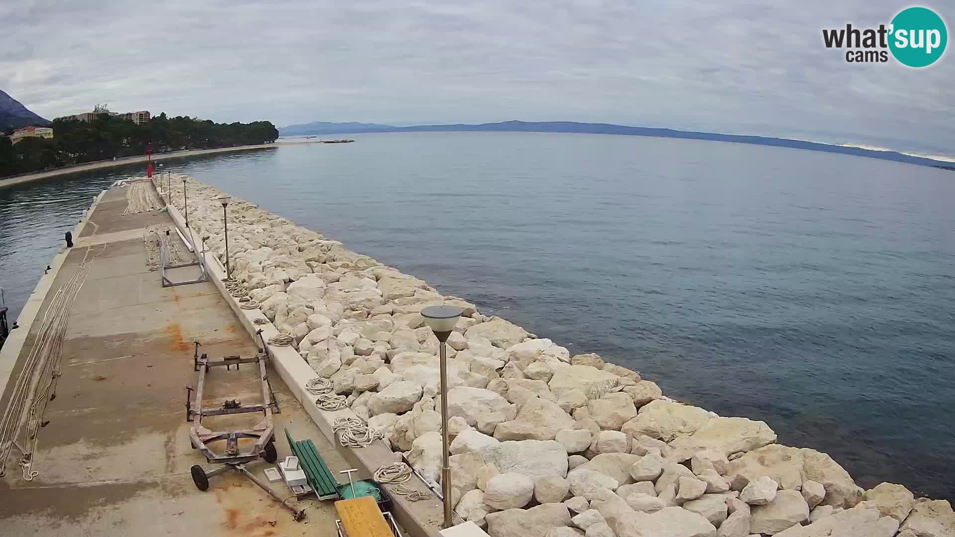 Webcam Live – Panorama di Baška Voda e delle montagne Biokovo