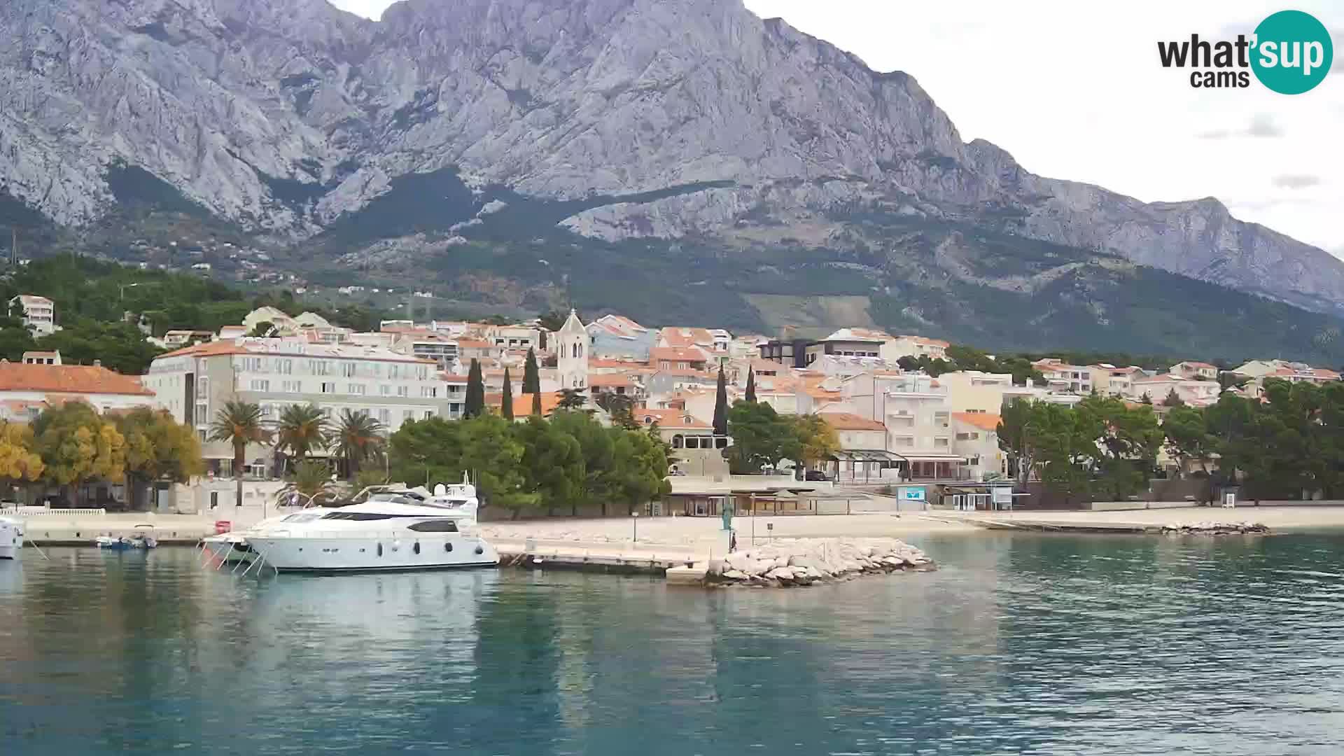 Webcam Baška Voda – Marina – Stadt und Gebirge Biokovo