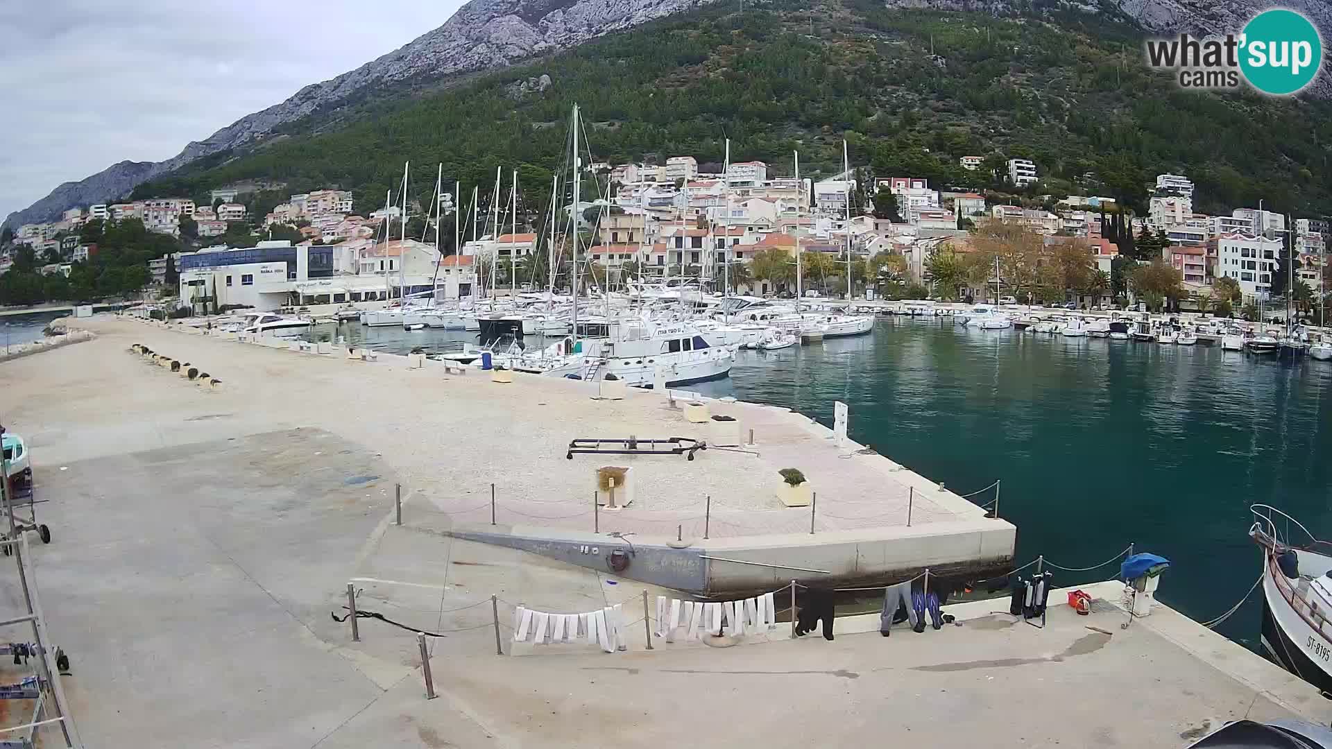 Webcam Baška Voda – Marina – Stadt und Gebirge Biokovo