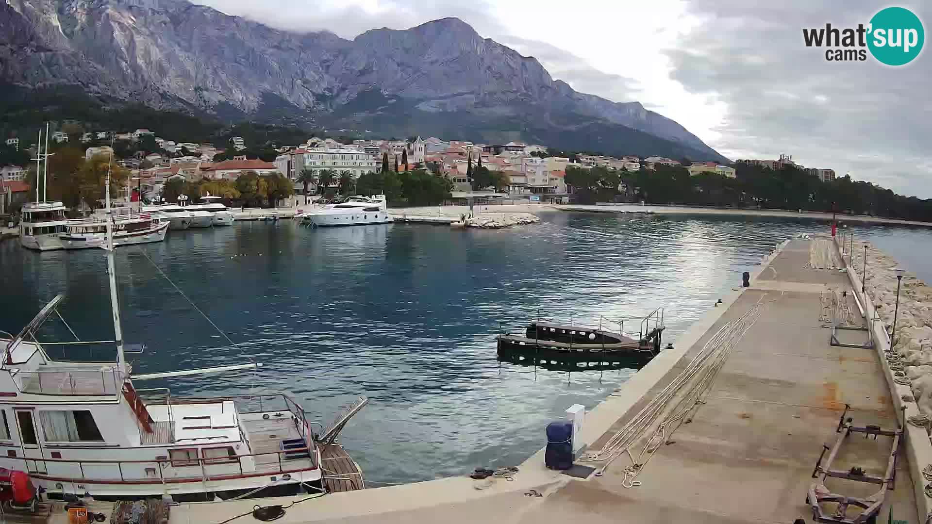 Webcam Live – Panorama di Baška Voda e delle montagne Biokovo