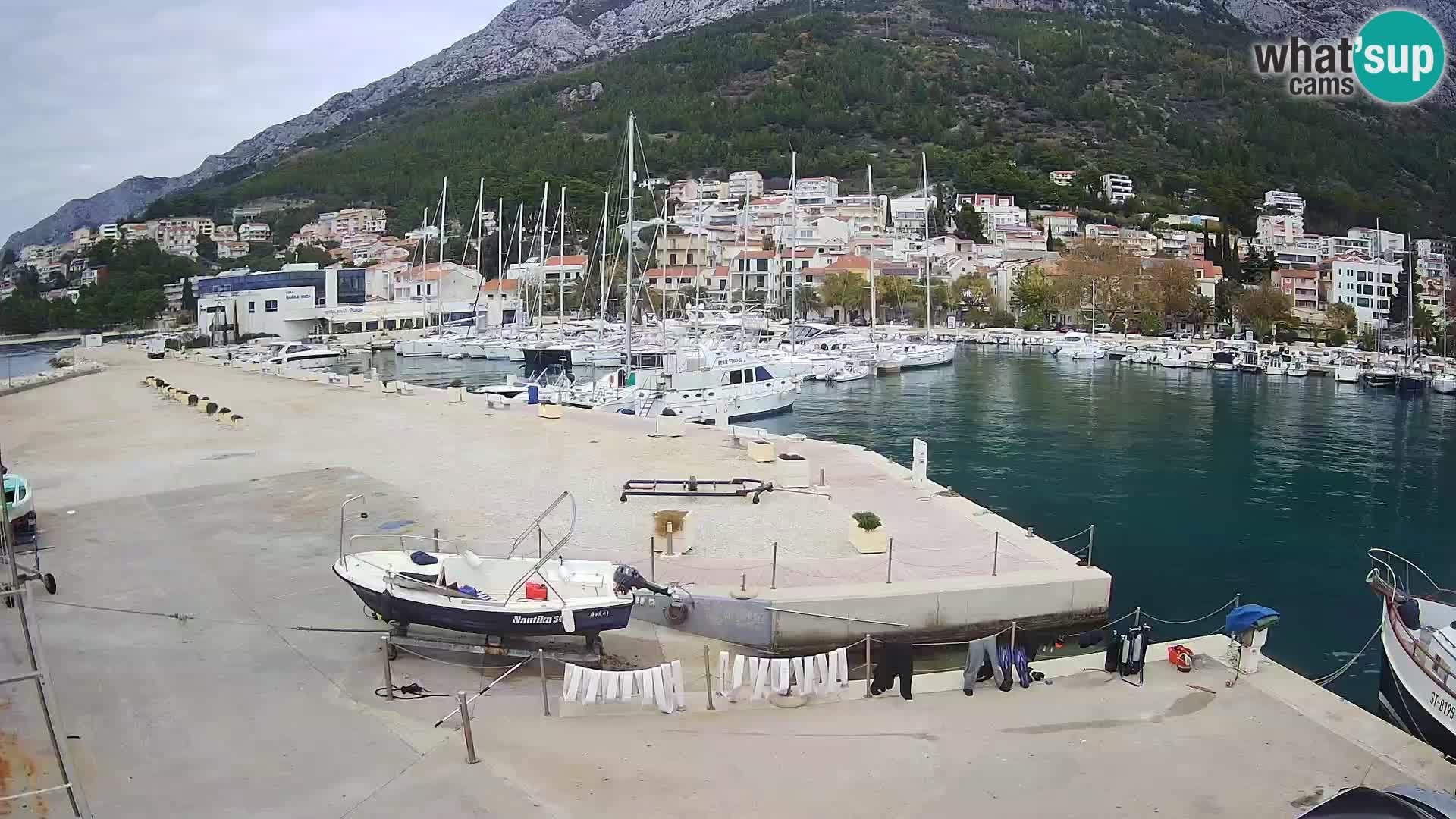 Webcam Live – Panorama di Baška Voda e delle montagne Biokovo